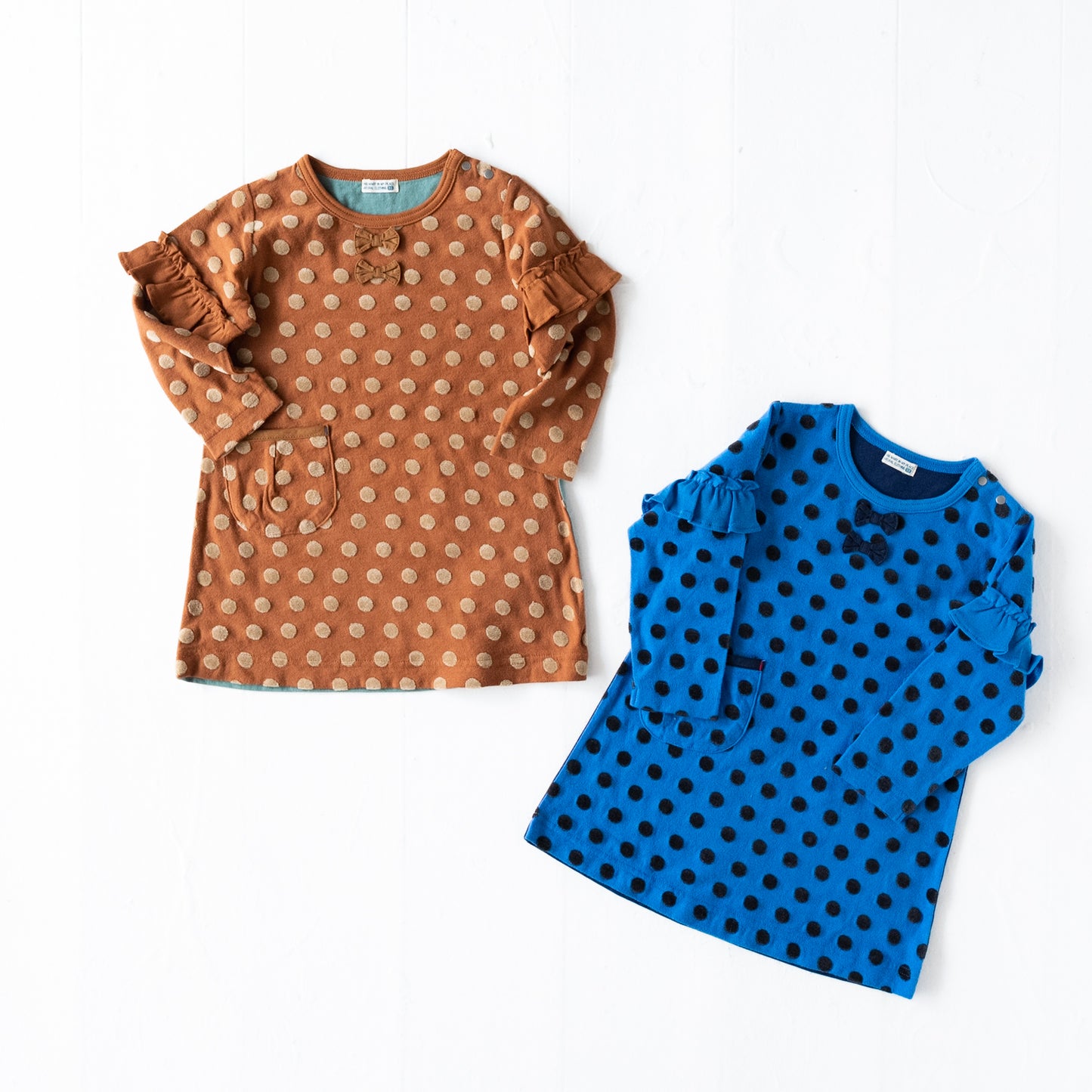 ジャガードドットワンピース BROWN