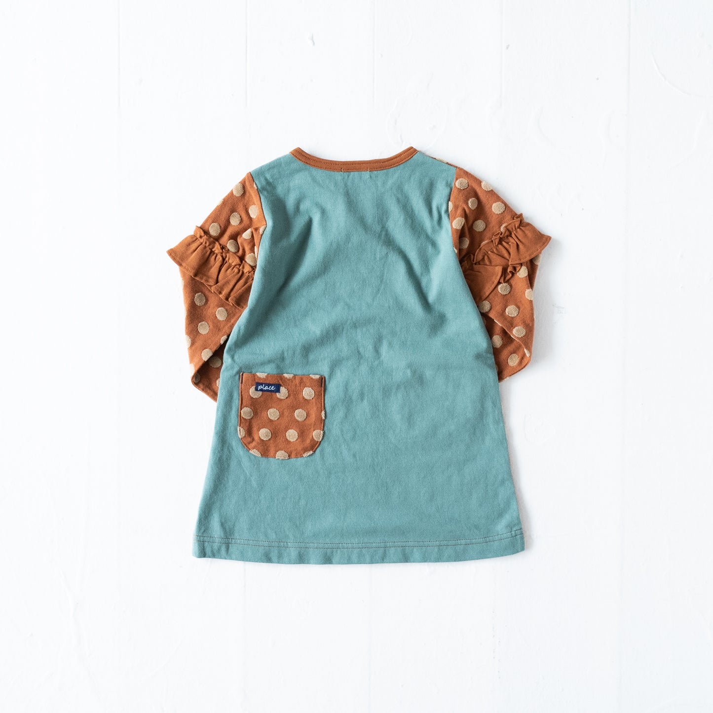 ジャガードドットワンピース BROWN