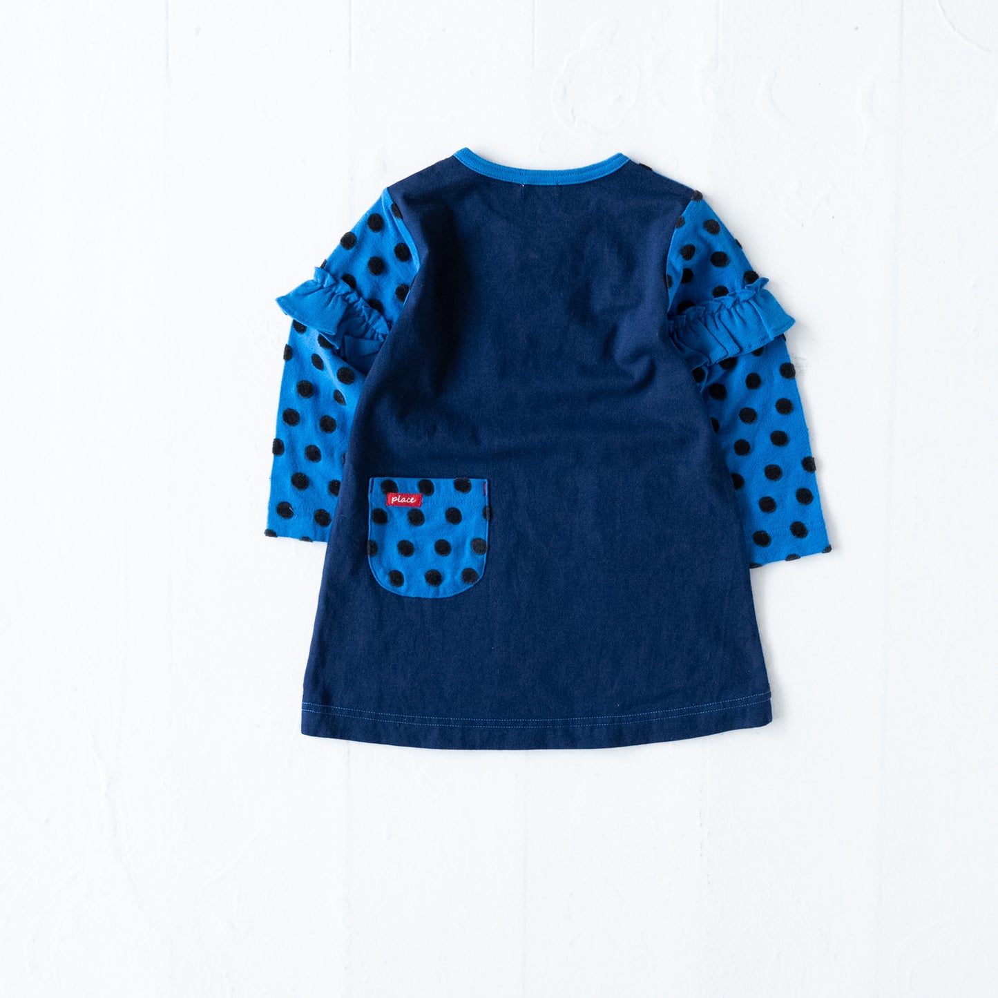 ジャガードドットワンピース BLUE