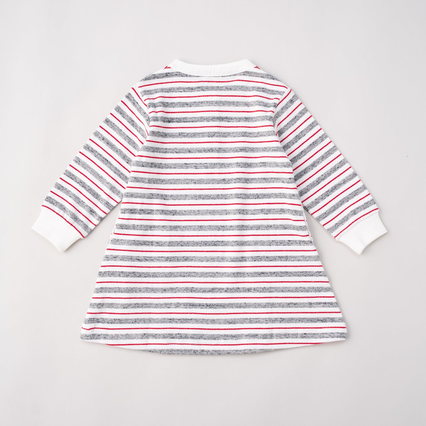 ヘンリーネックボーダーワンピース OFF-WHITE