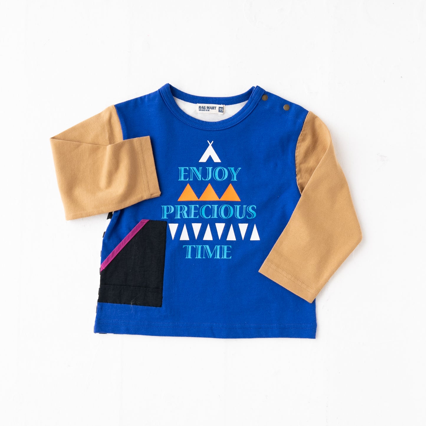 クレイジーパターンTシャツ BLUE