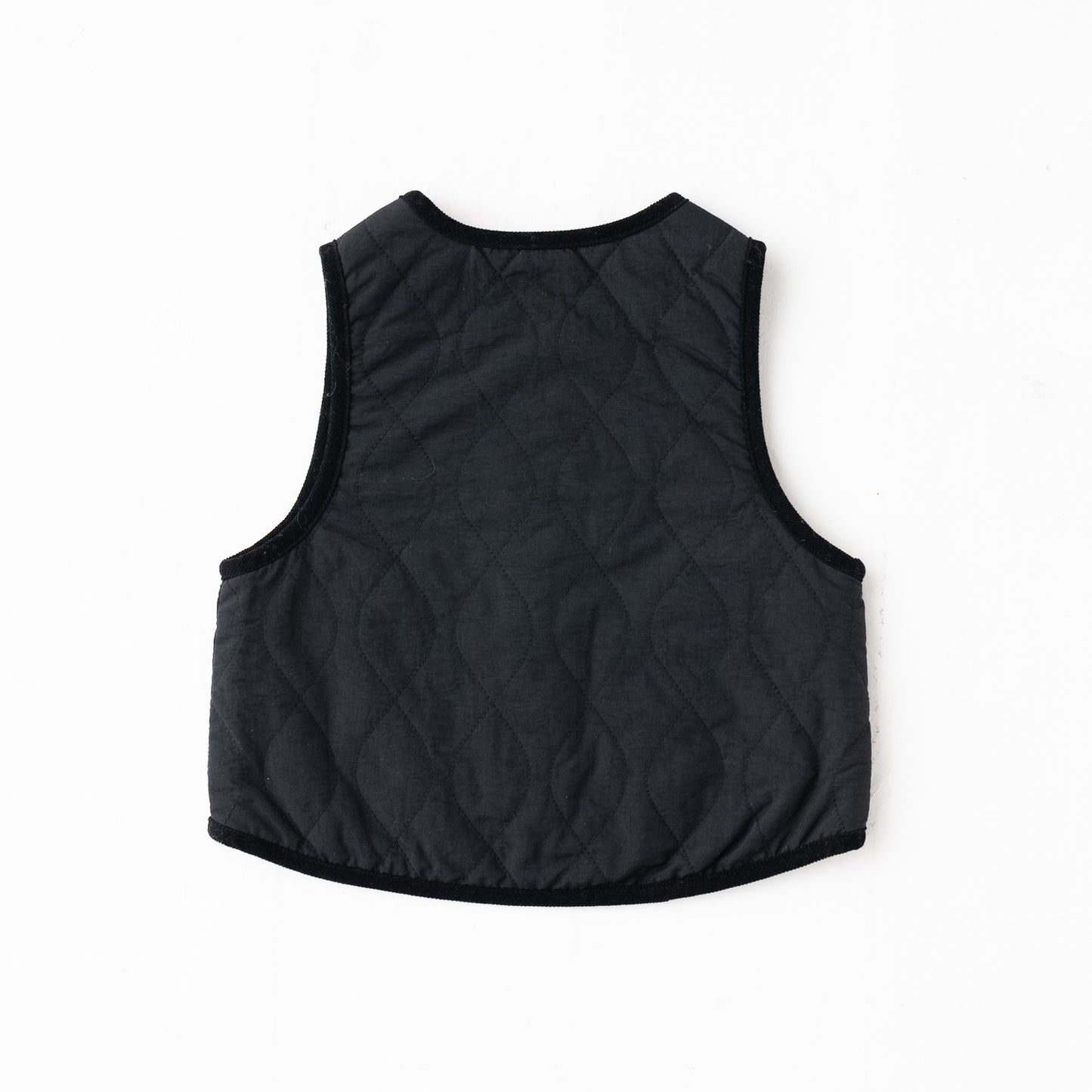 リバーシブルナイロンライトベスト BLACK