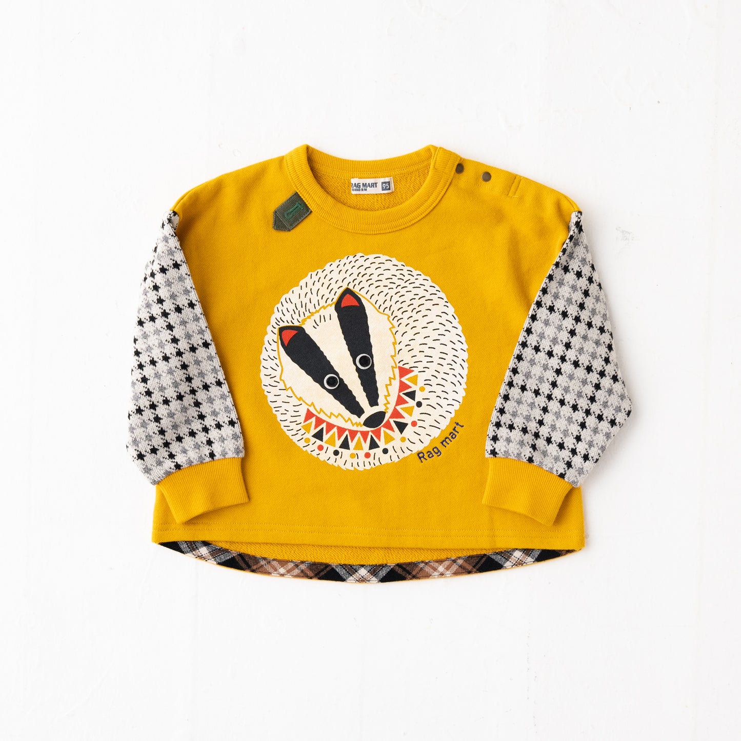 ジャカード袖トレーナー YELLOW