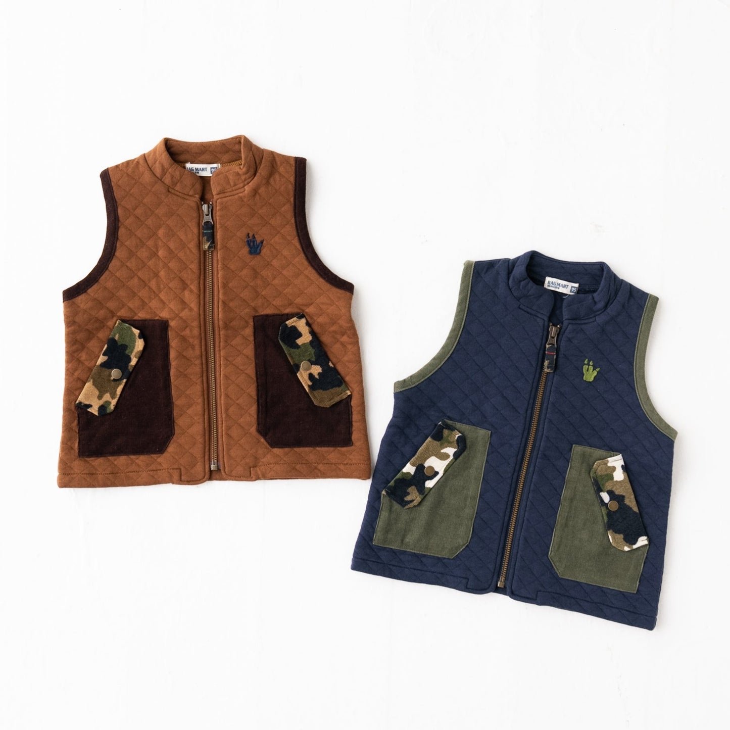 ニットキルトベスト BROWN