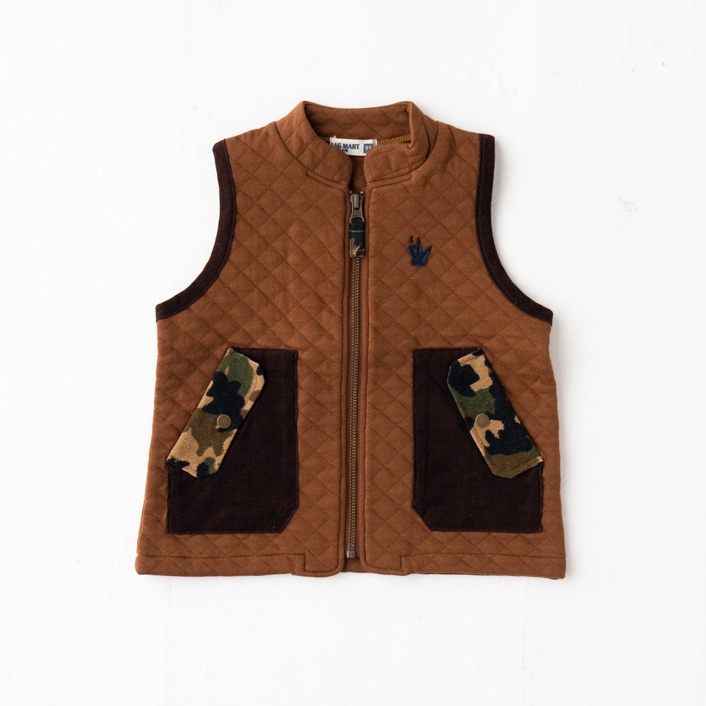 ニットキルトベスト BROWN