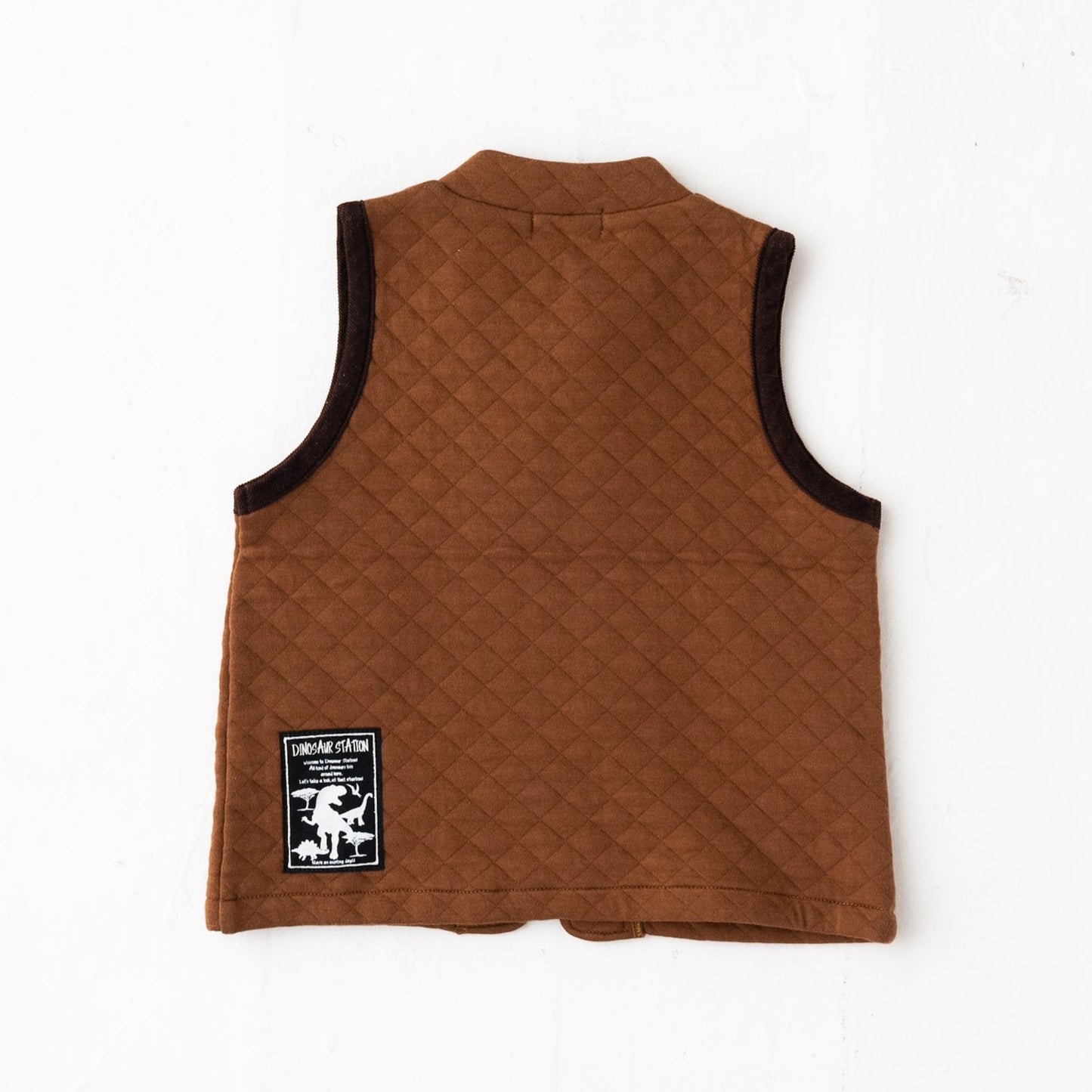 ニットキルトベスト BROWN