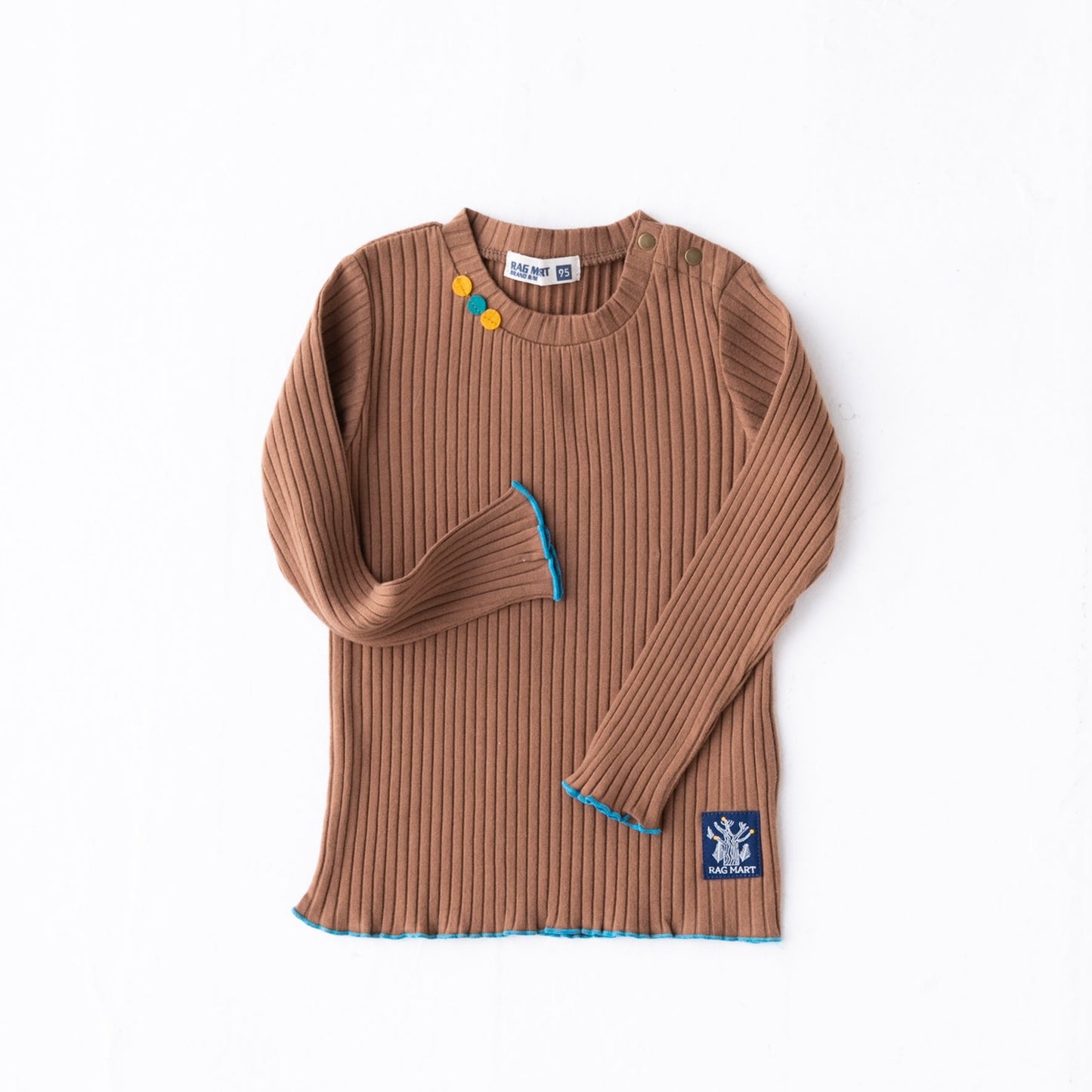 ワイドテレコTシャツ BROWN