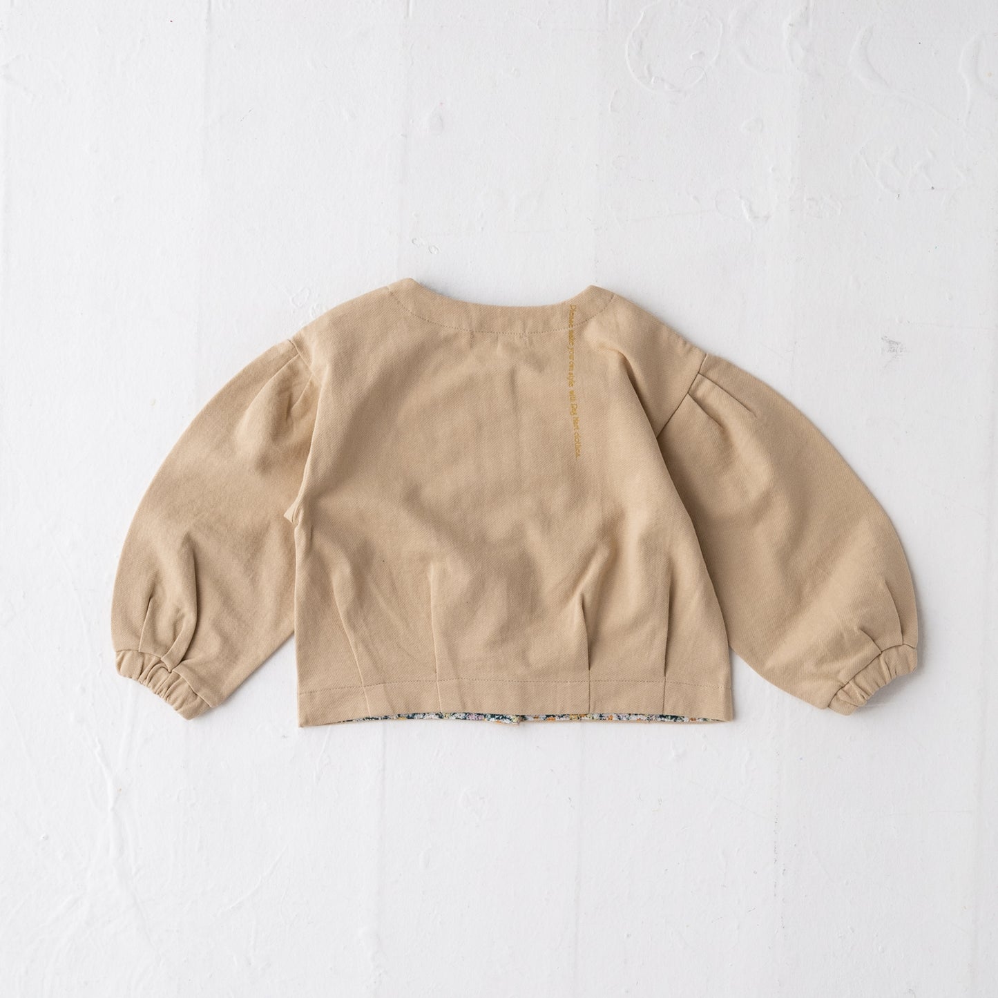 ブッファンスリーブミニ裏毛カーディガン BEIGE