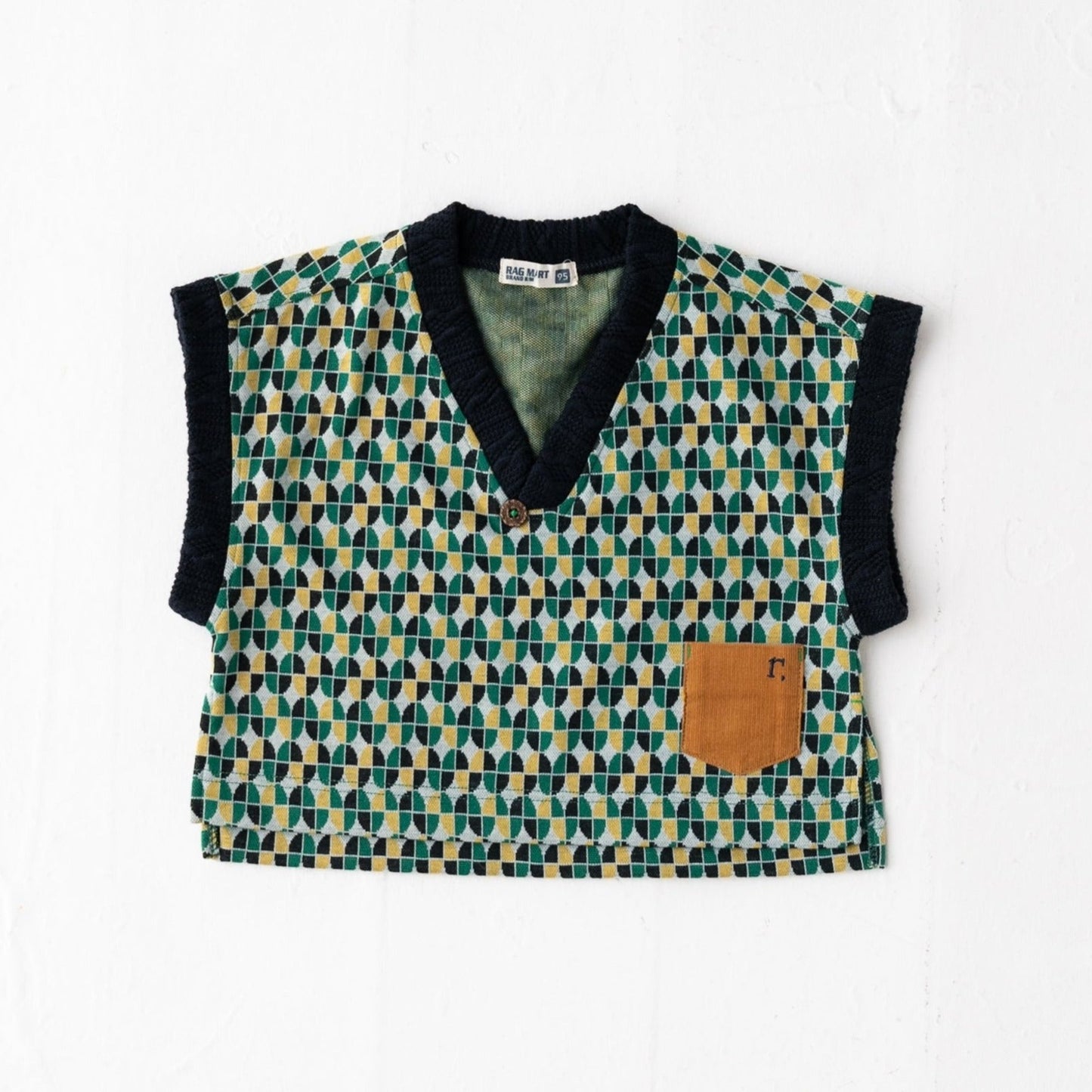 ワイドニットベスト GREEN