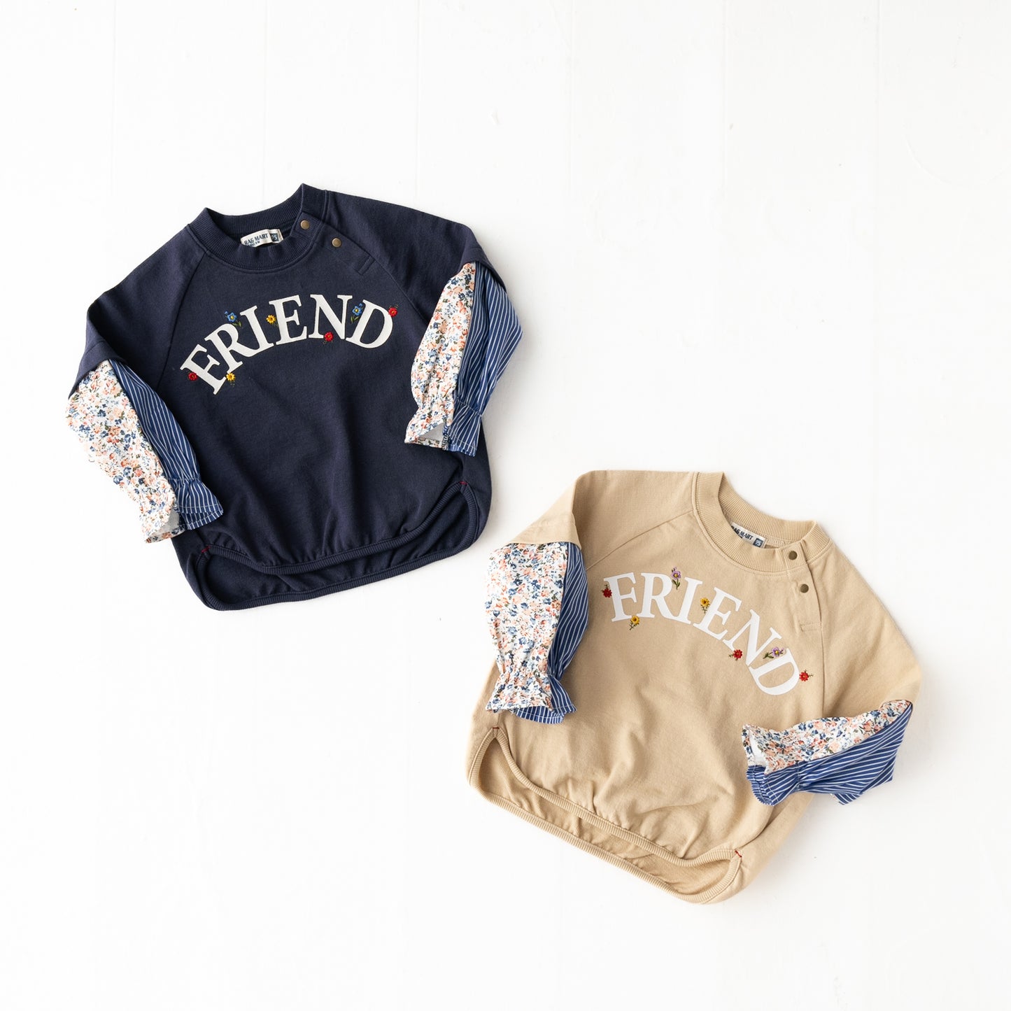 レイヤード風トレーナー BEIGE