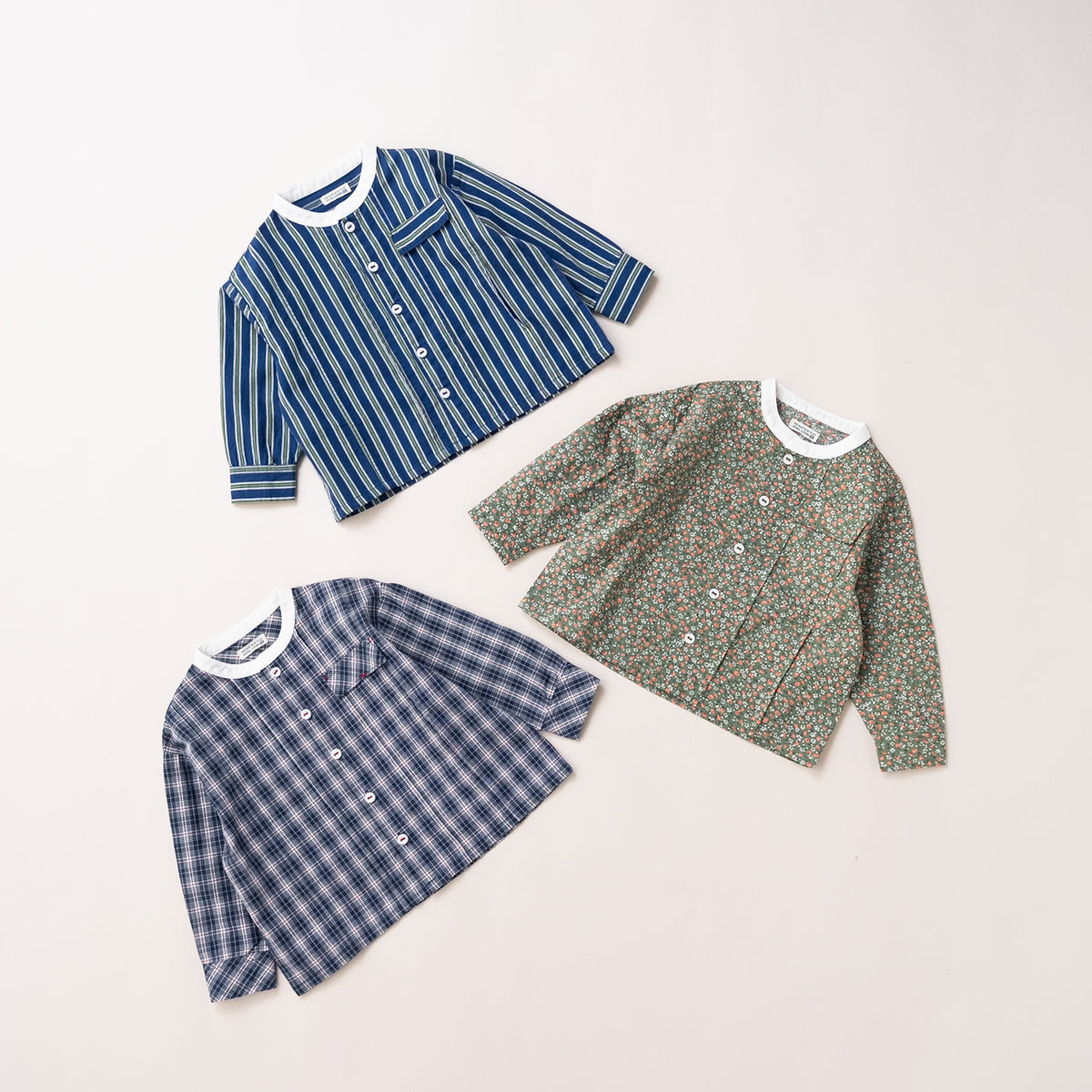 バンドカラーシャツ STRIPE