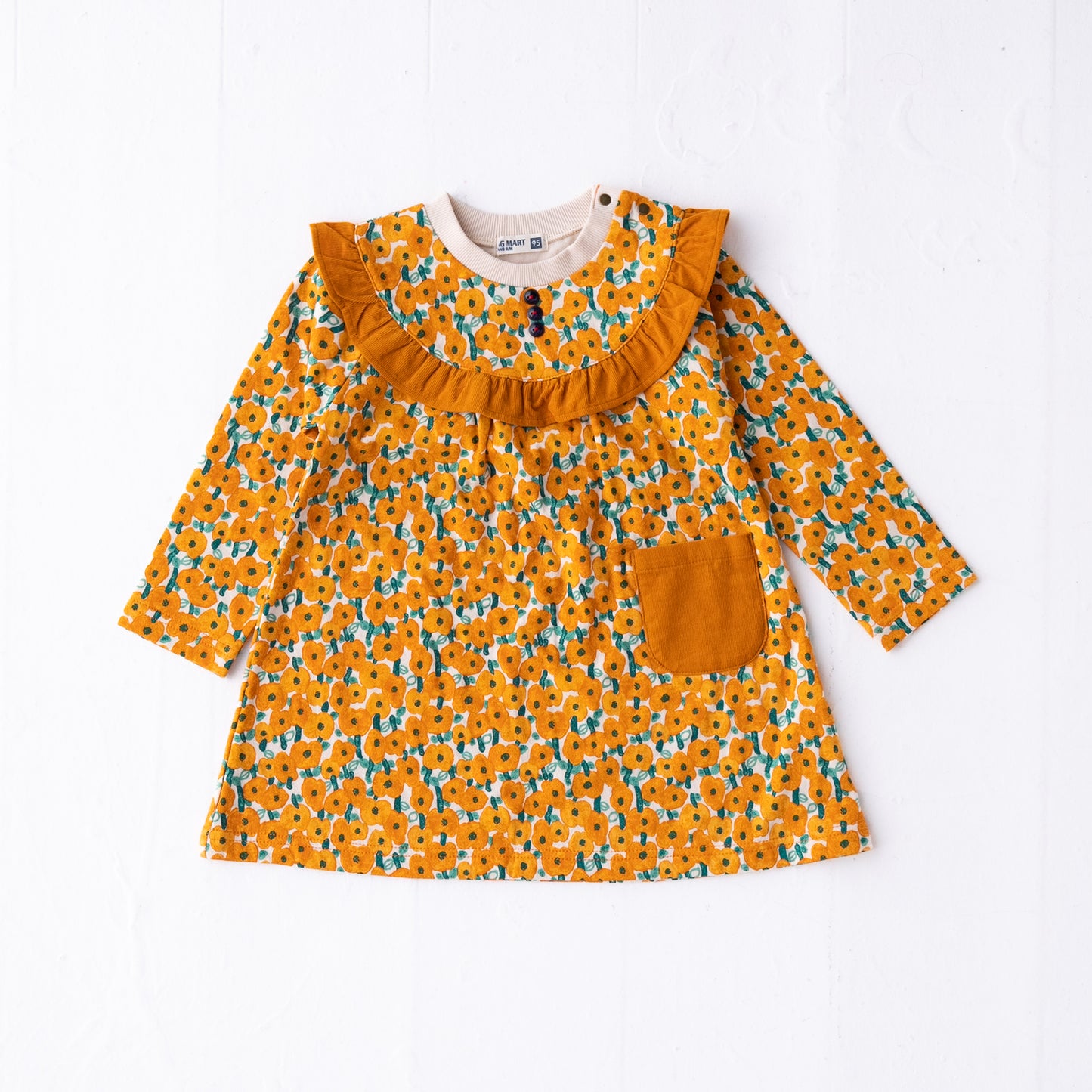 総柄プリントワンピース ORANGE
