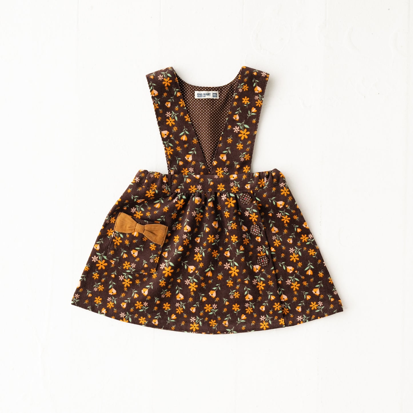 プリントジャンパースカート BROWN