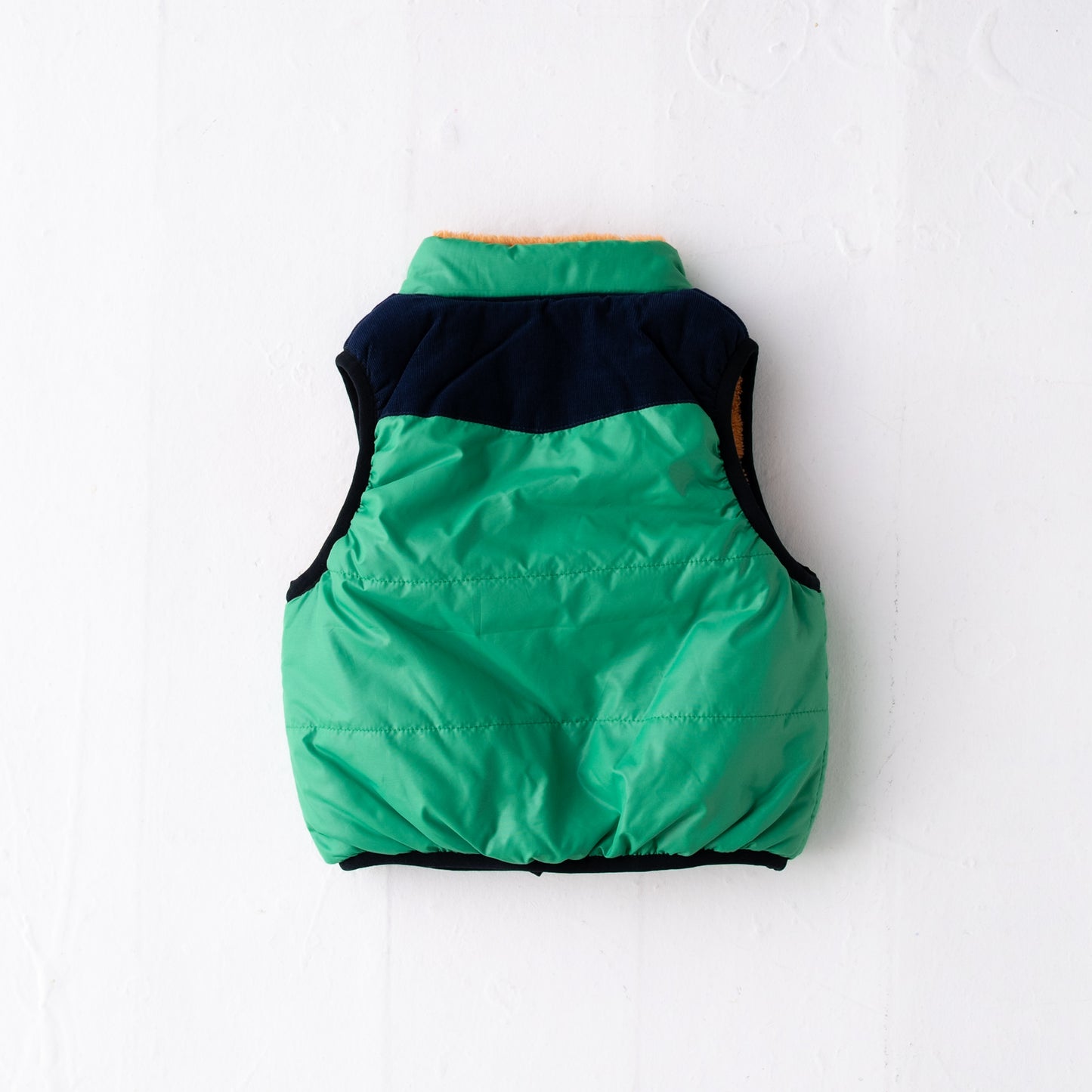 リバーシブル切り替えナイロンベスト GREEN
