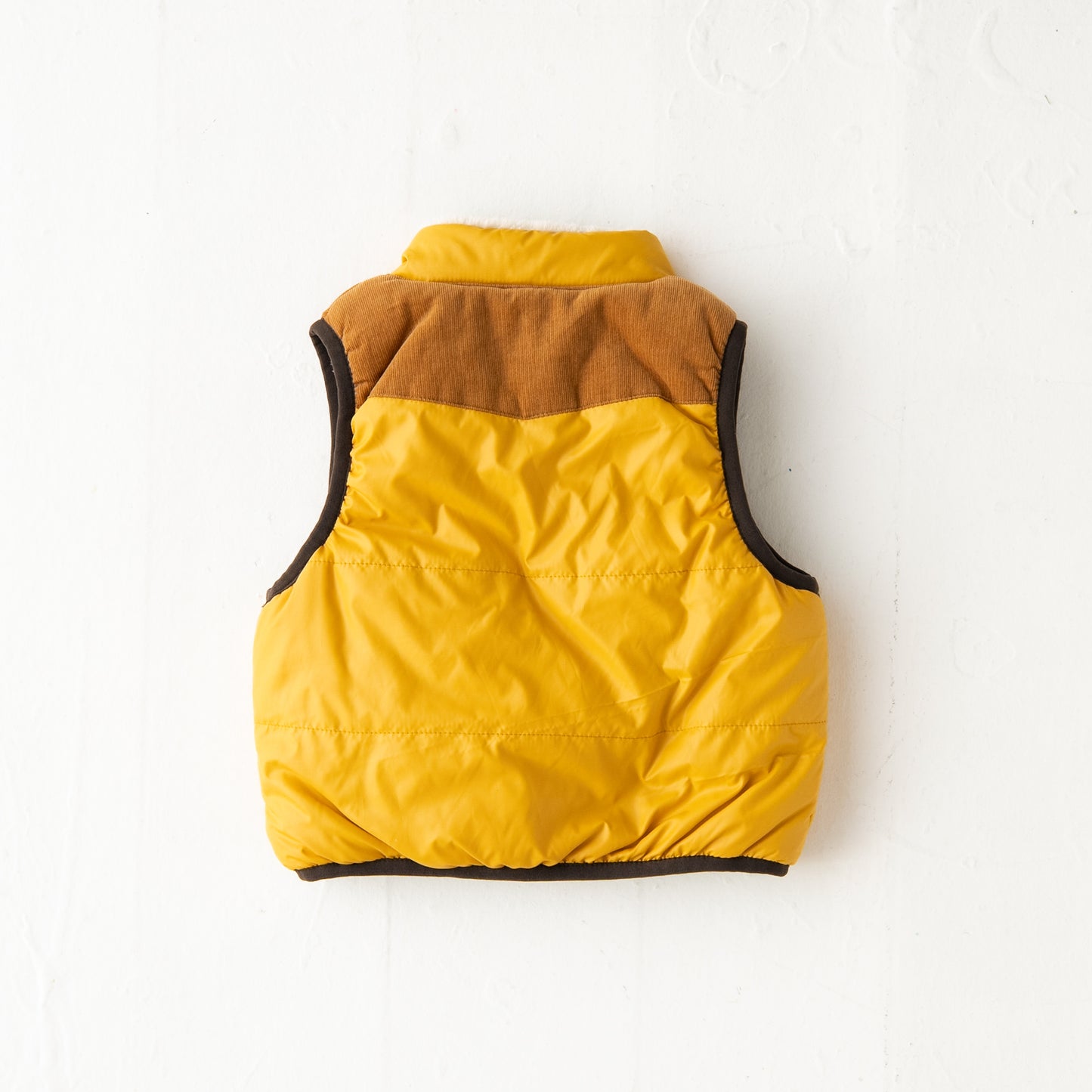 リバーシブル切り替えナイロンベスト YELLOW