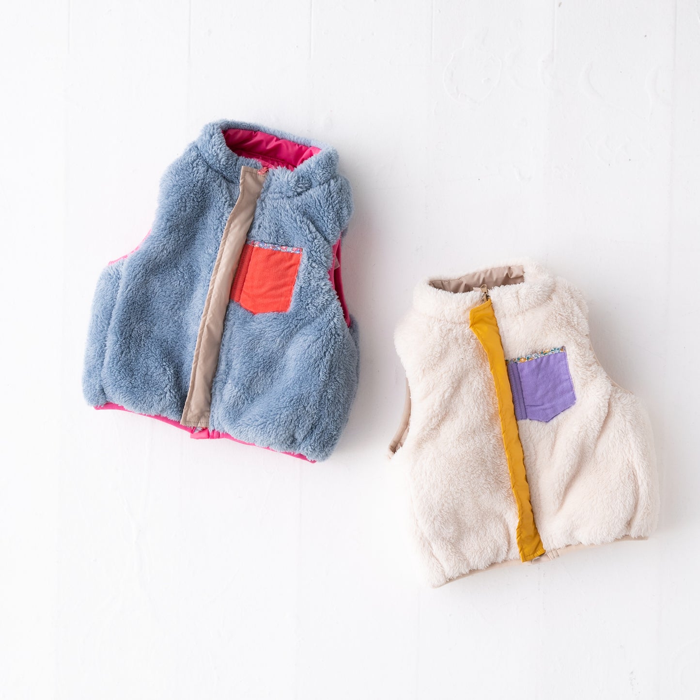 リバーシブルリボンナイロンベスト BEIGE