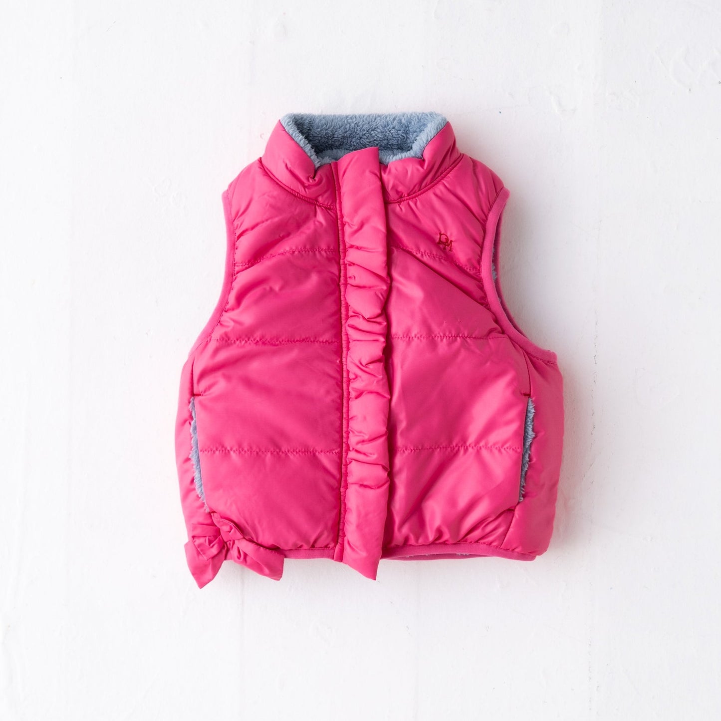 リバーシブルリボンナイロンベスト PINK