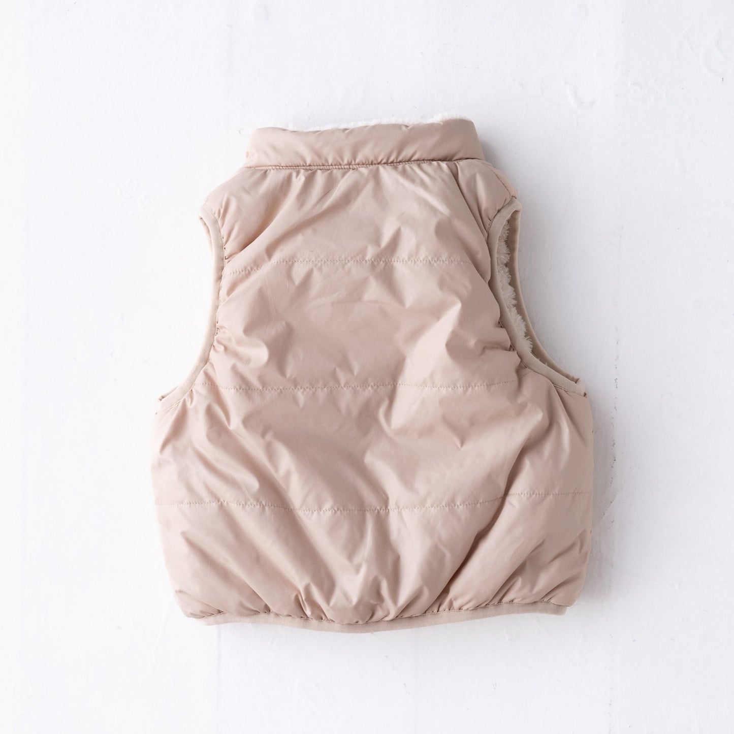 リバーシブルリボンナイロンベスト BEIGE