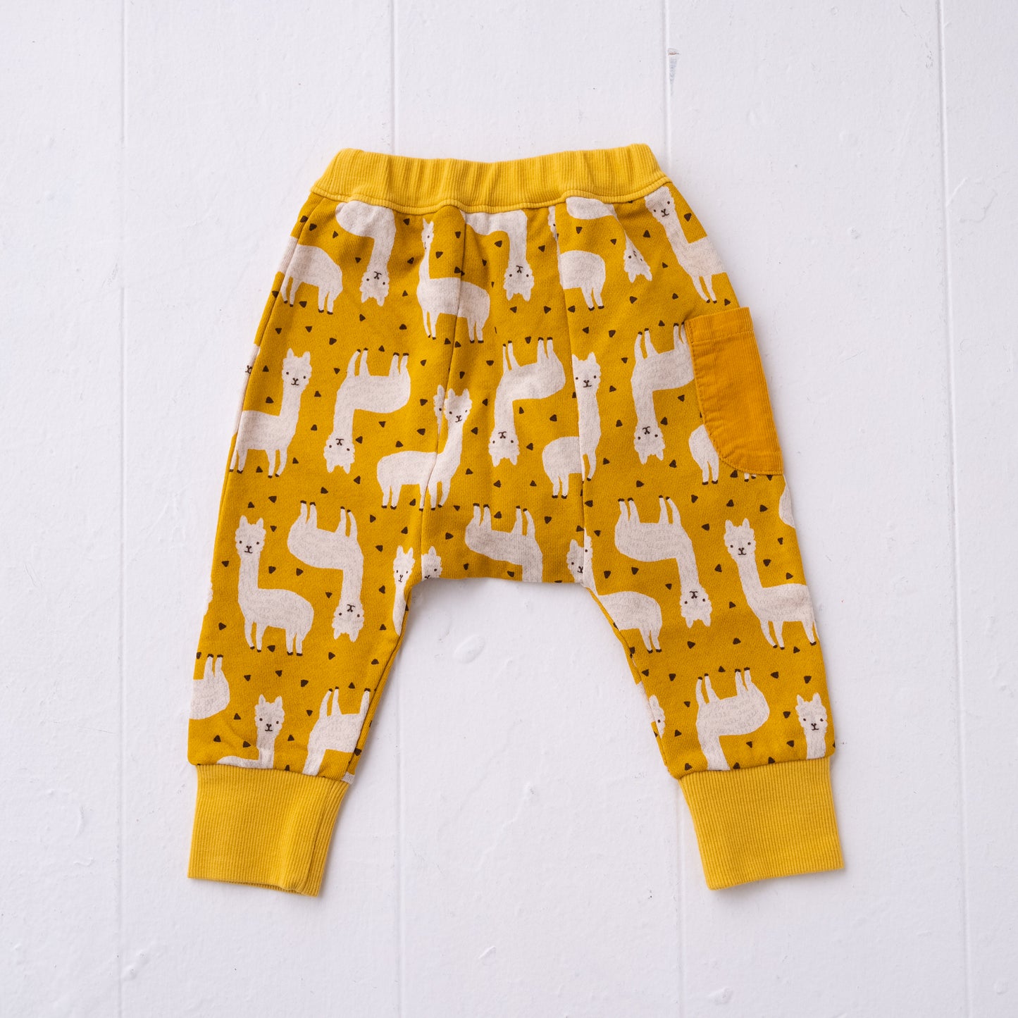 裏毛プリントパンツ YELLOW