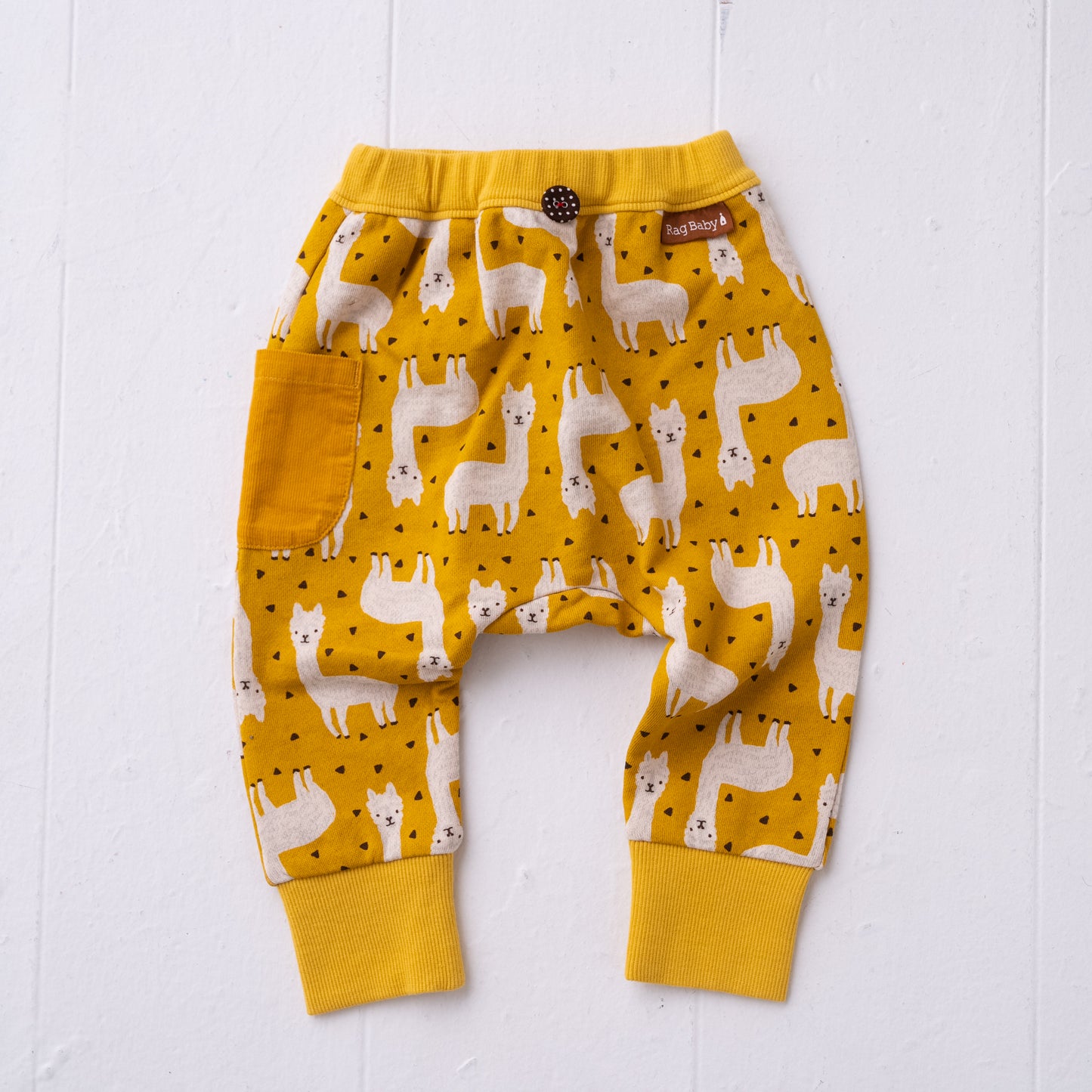 裏毛プリントパンツ YELLOW