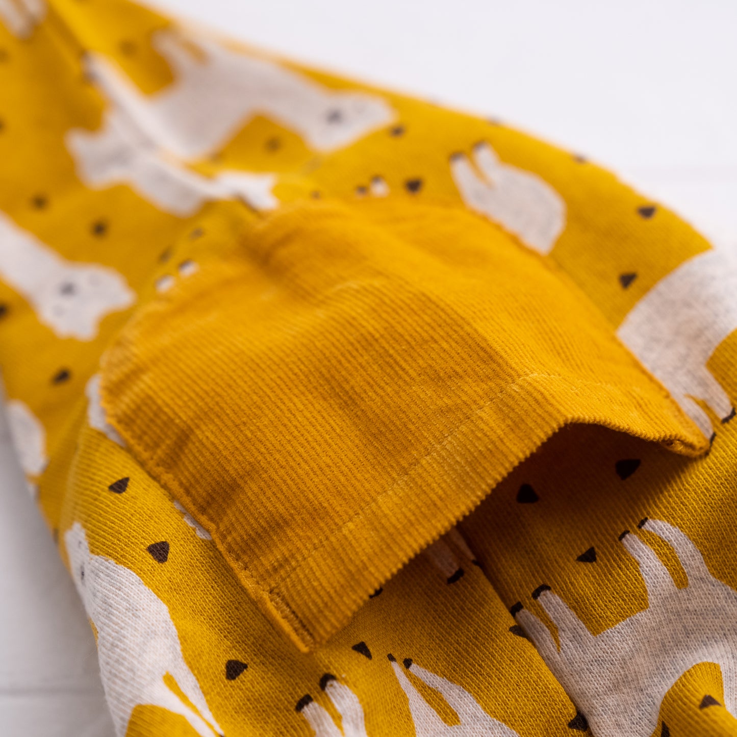 裏毛プリントパンツ YELLOW