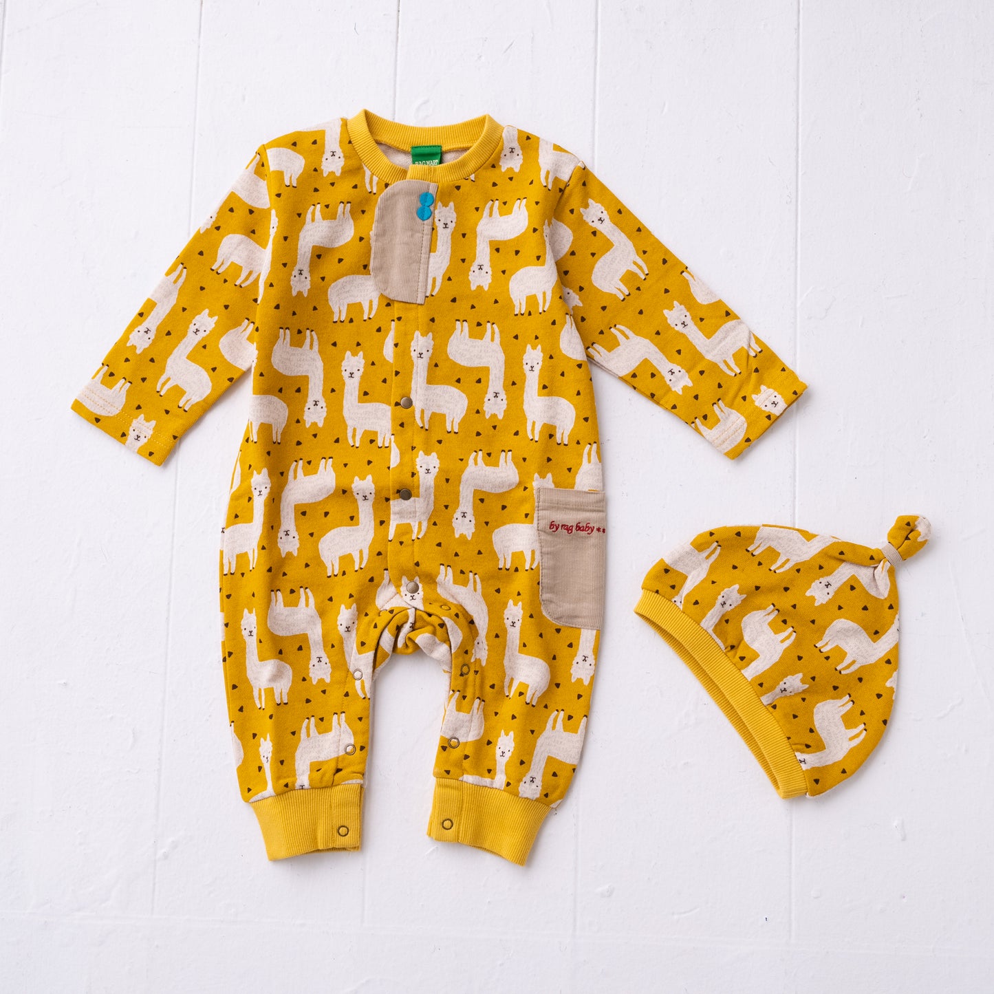 帽子&ロンパースセット YELLOW
