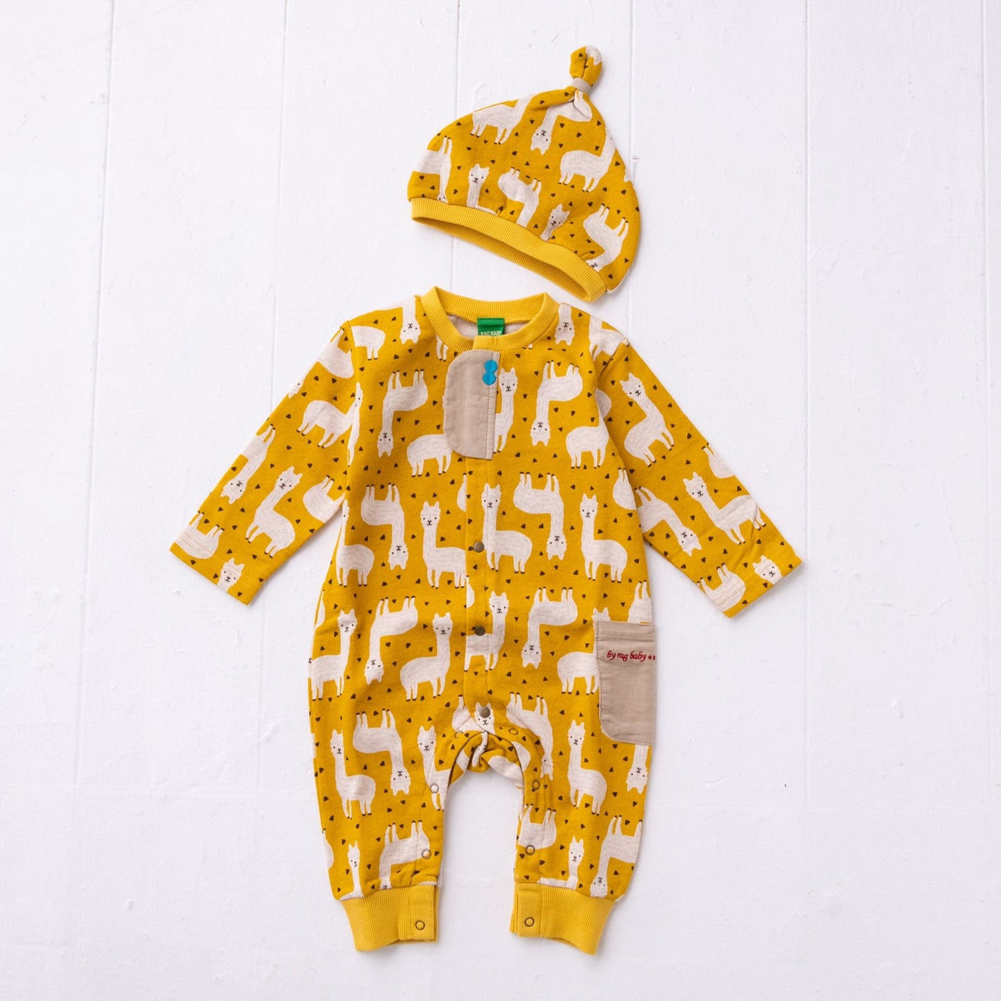 帽子&ロンパースセット YELLOW