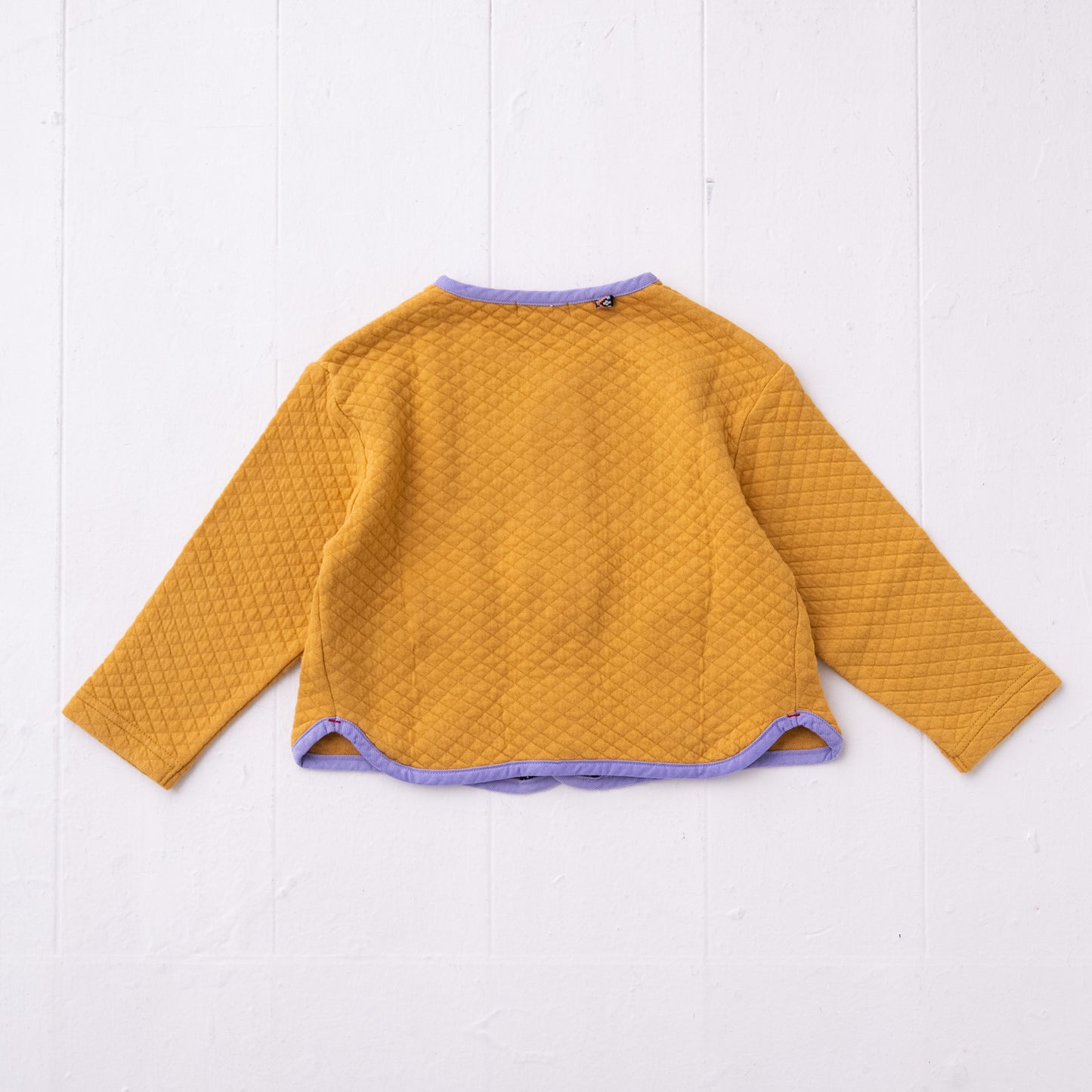 ニットキルトカーディガン YELLOW