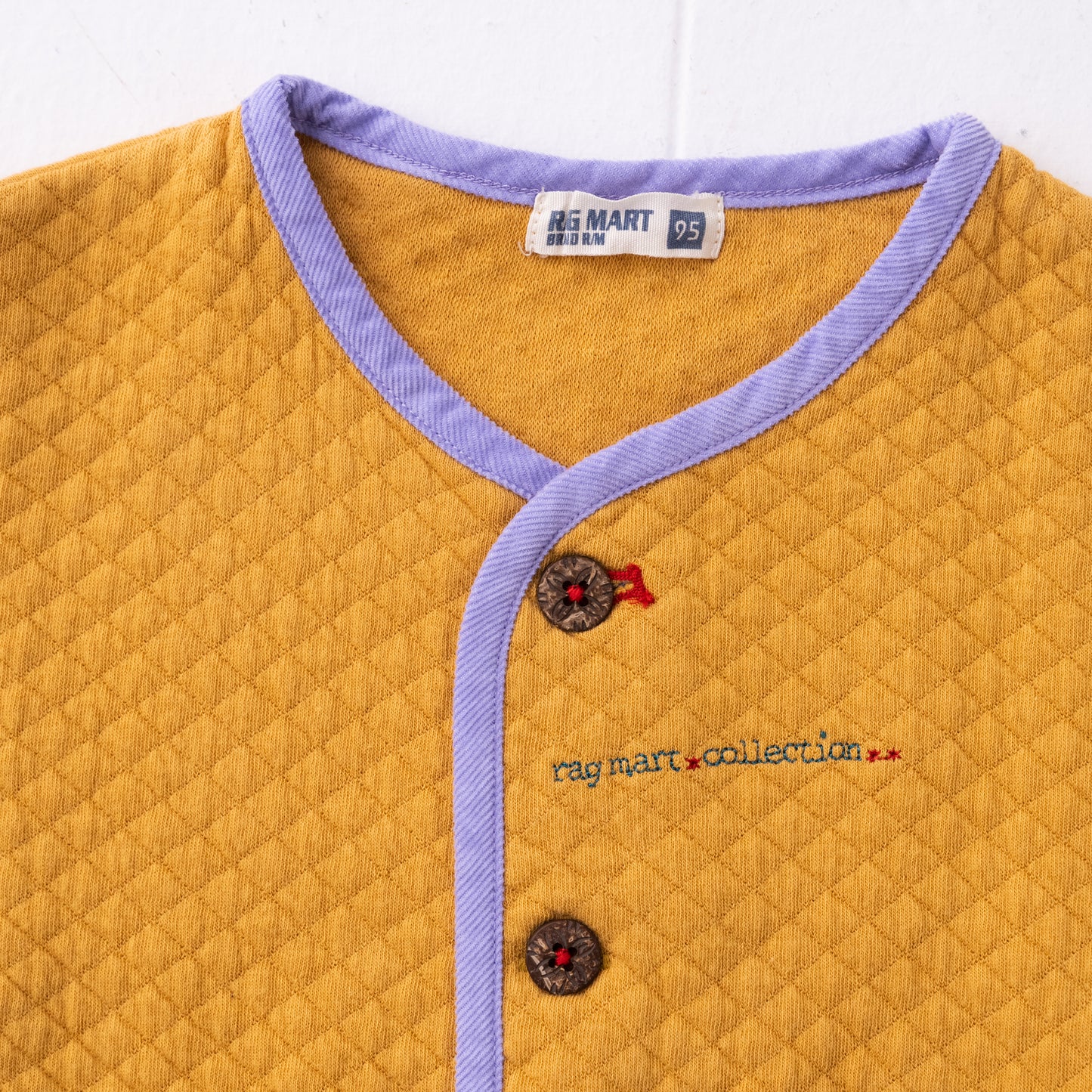 ニットキルトカーディガン YELLOW