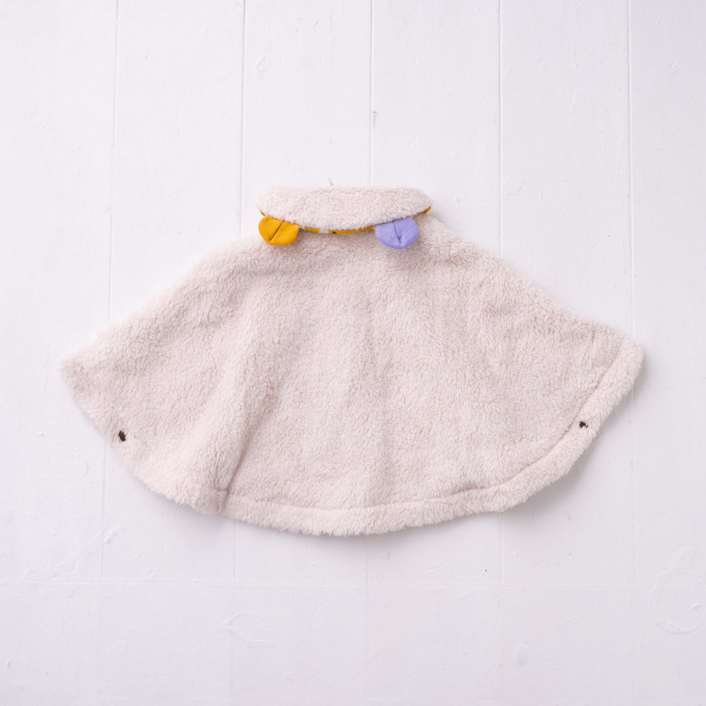 ファーリバーシブルマント IVORY