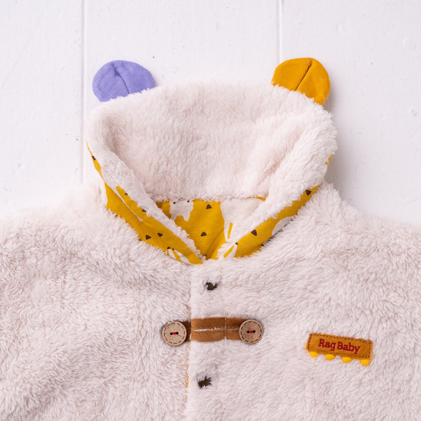 ファーリバーシブルマント IVORY