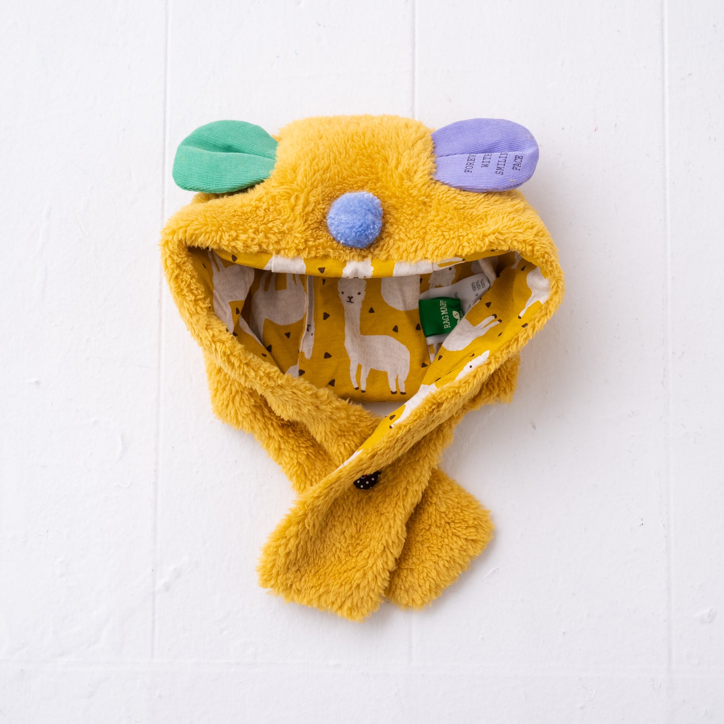 ファーマフラー帽子 YELLOW