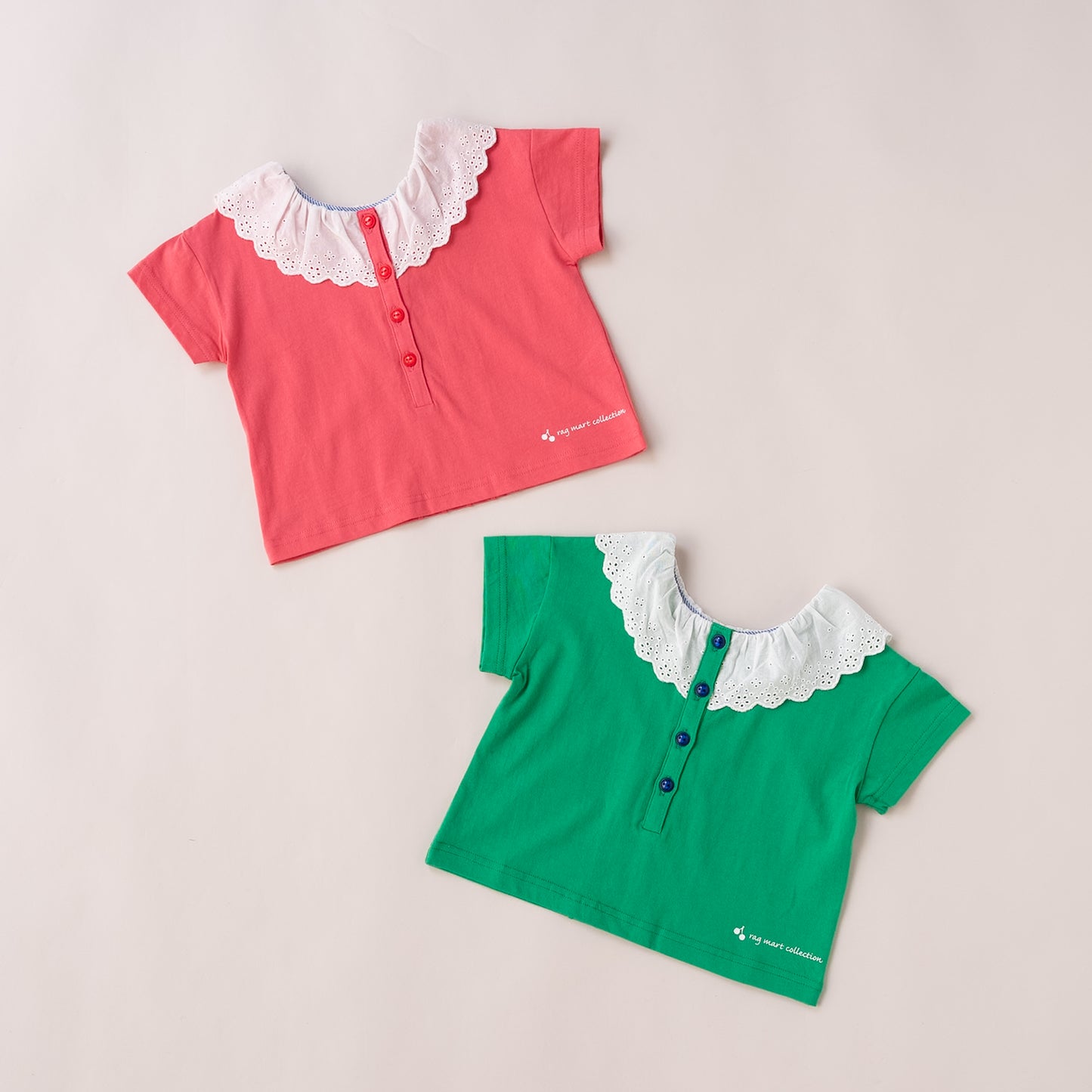 ラウンドカラーTシャツ PINK