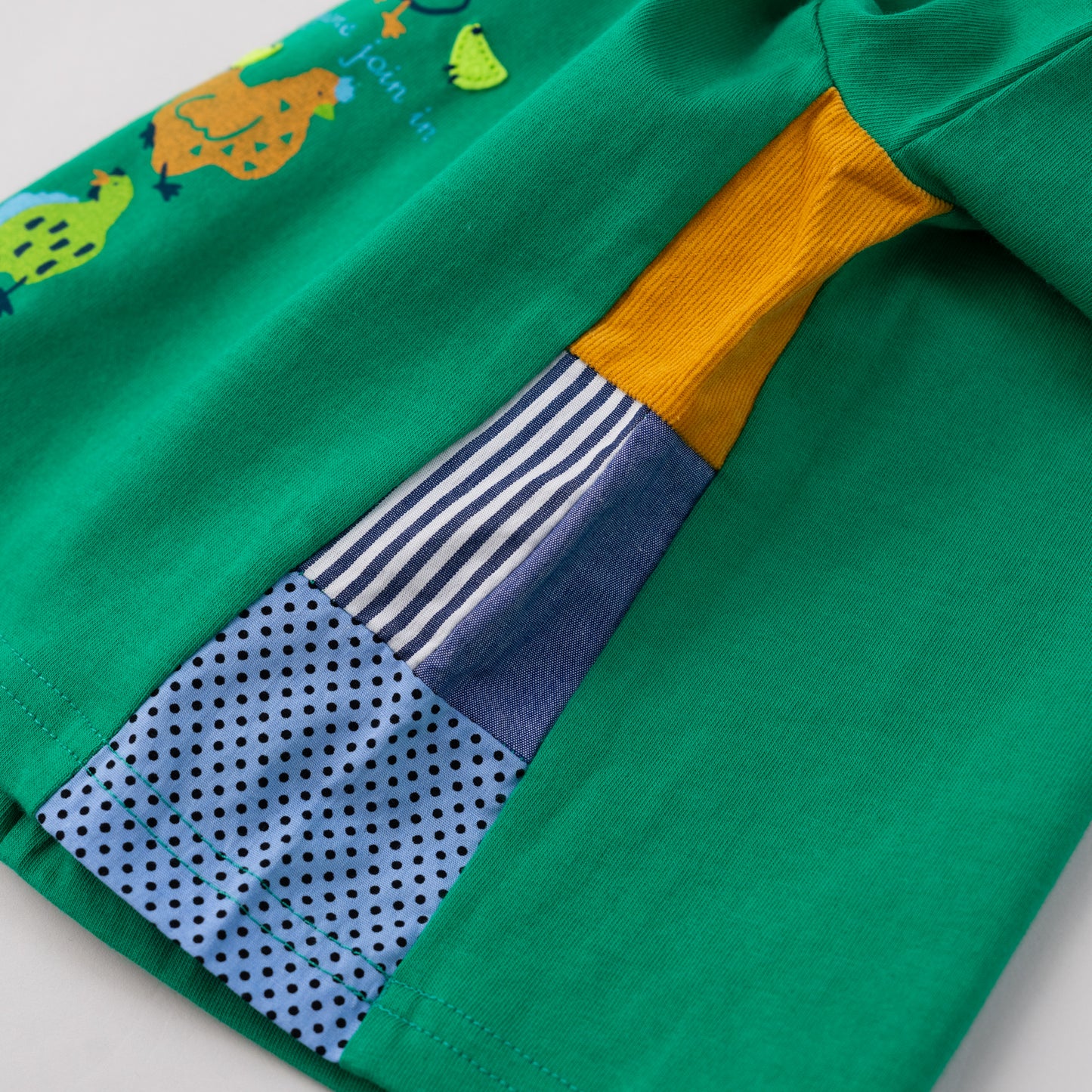 ベビープリントTシャツ【ニワトリ】 GREEN
