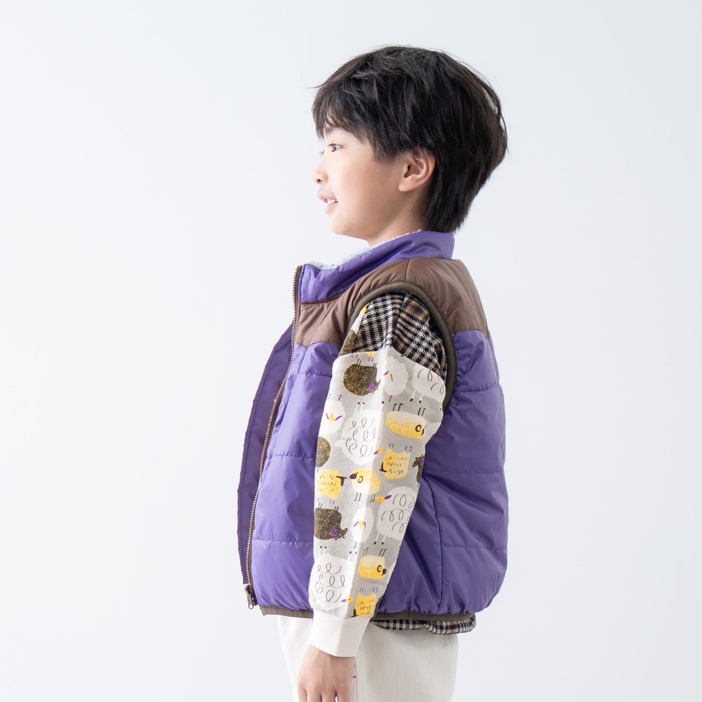 リバーシブルナイロンベスト PURPLE