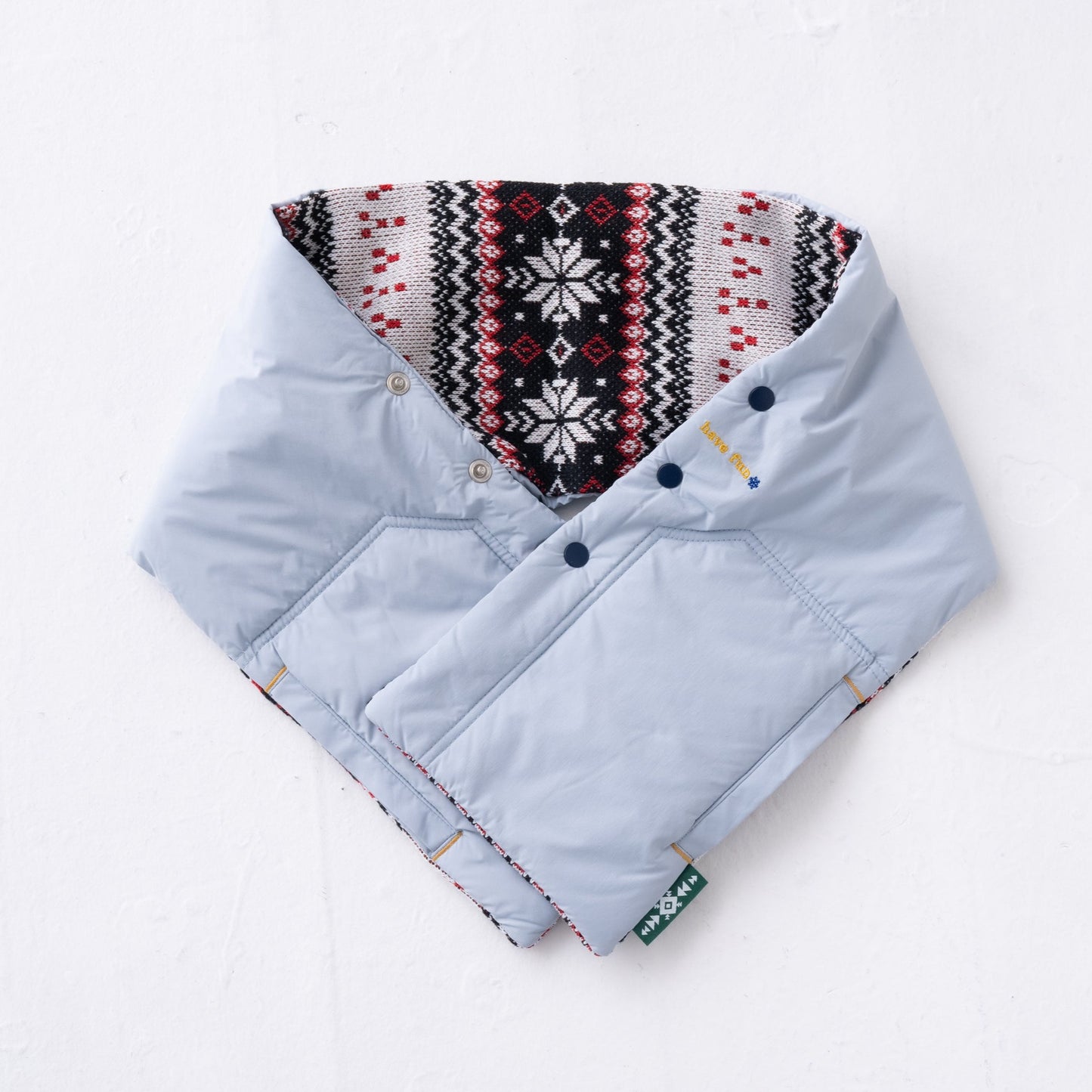リバーシブル中綿ストール GREY