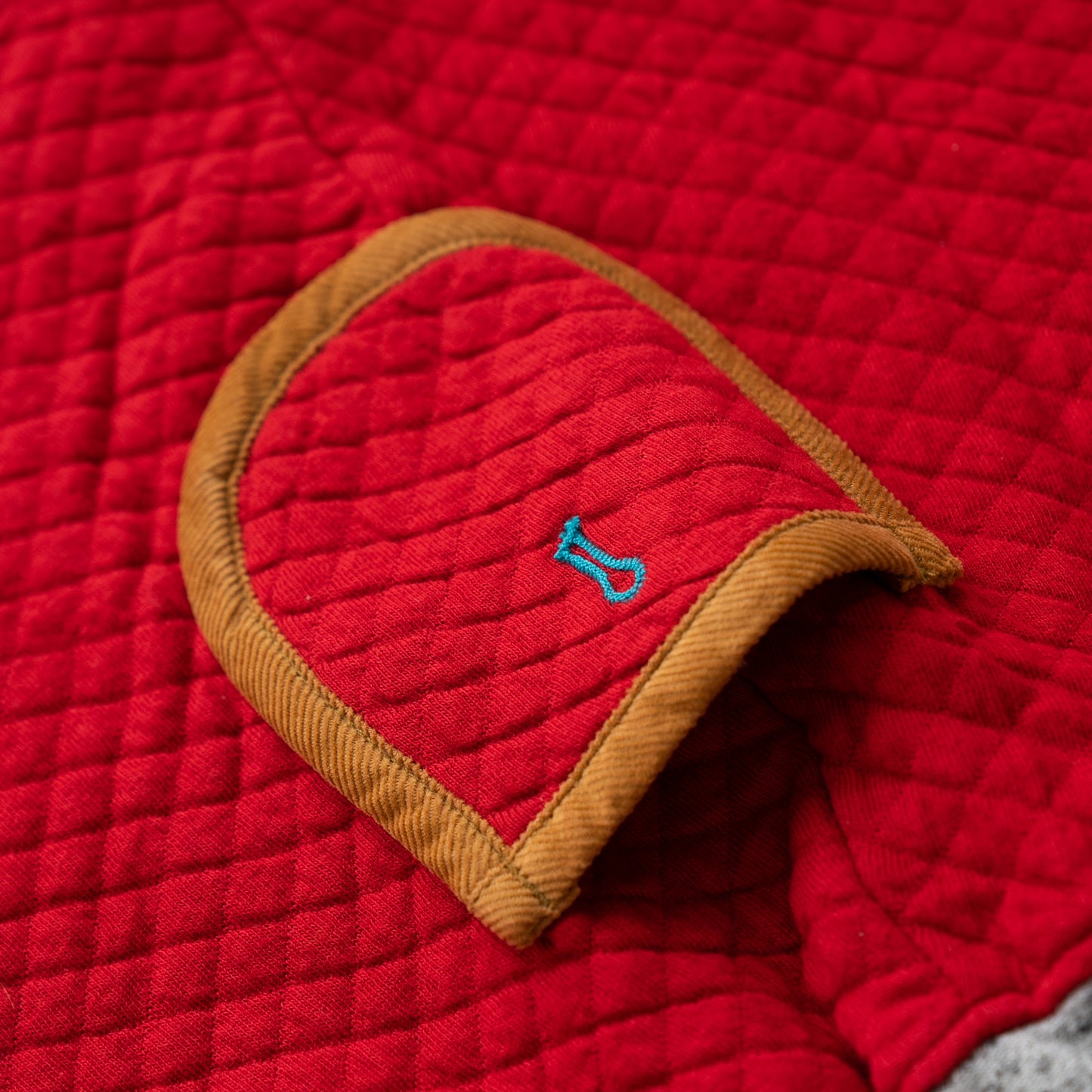 ニットキルトスカート RED