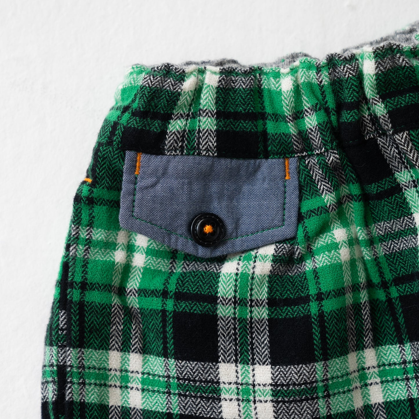チェックロングパンツ GREEN
