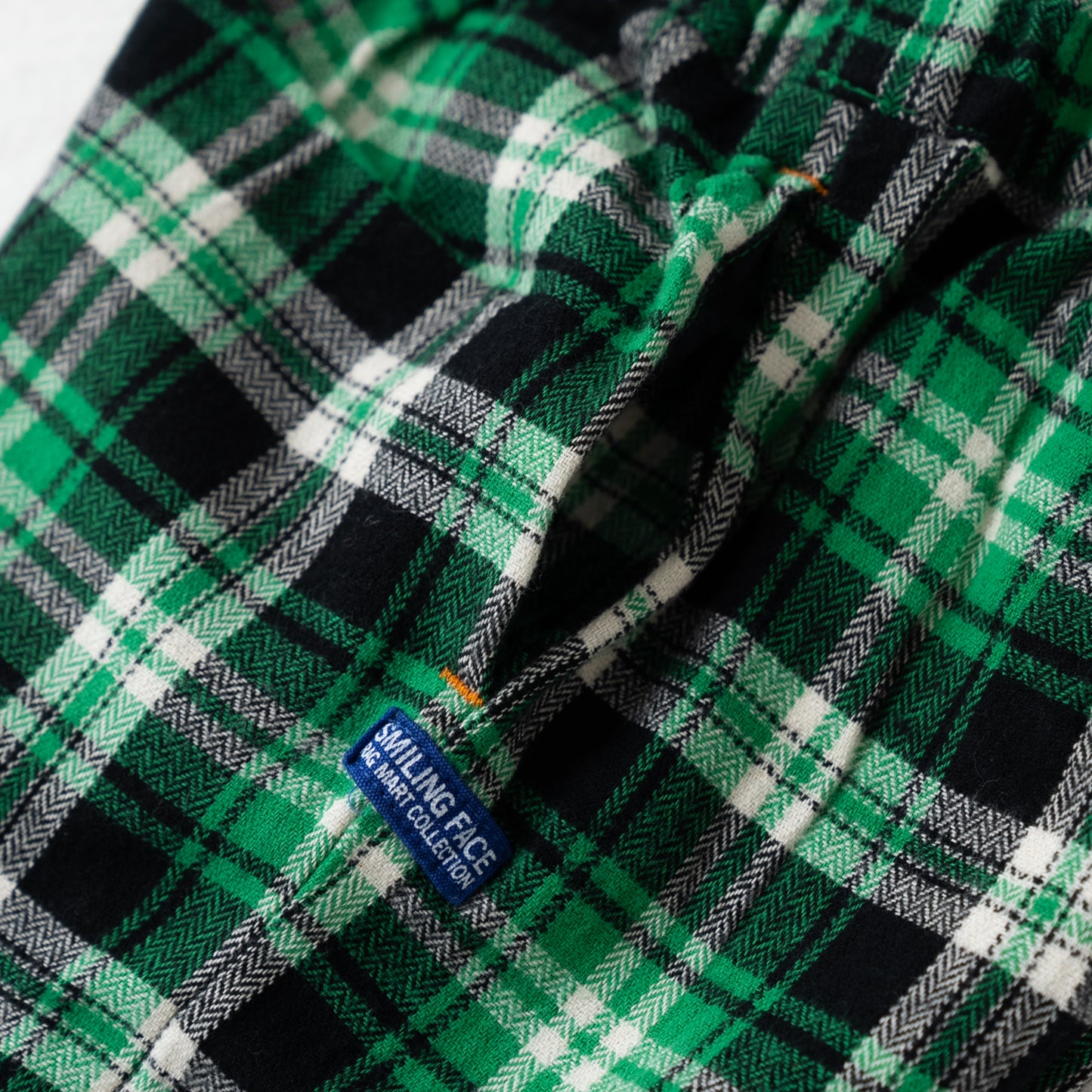 チェックロングパンツ GREEN