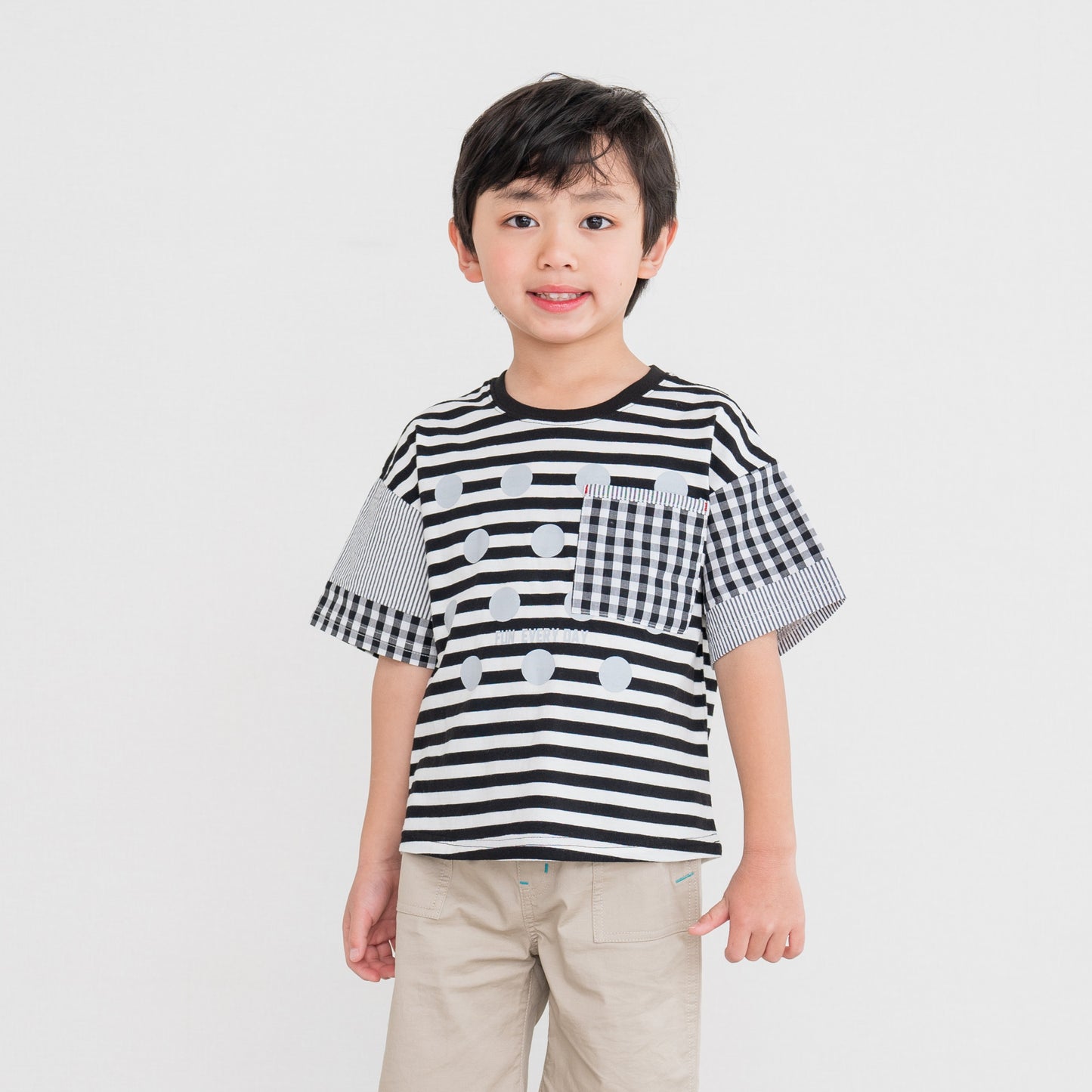 胸ポケットワイドTシャツ BORDER