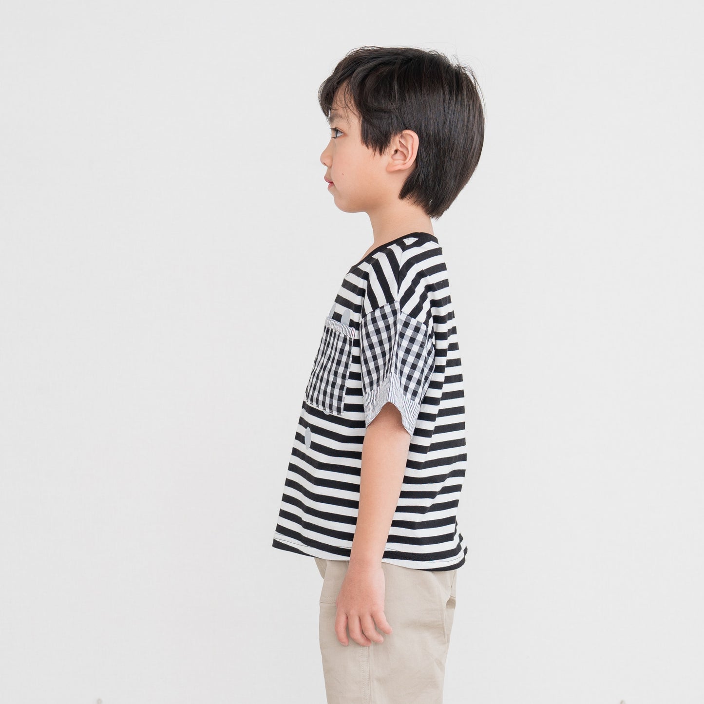 胸ポケットワイドTシャツ BORDER