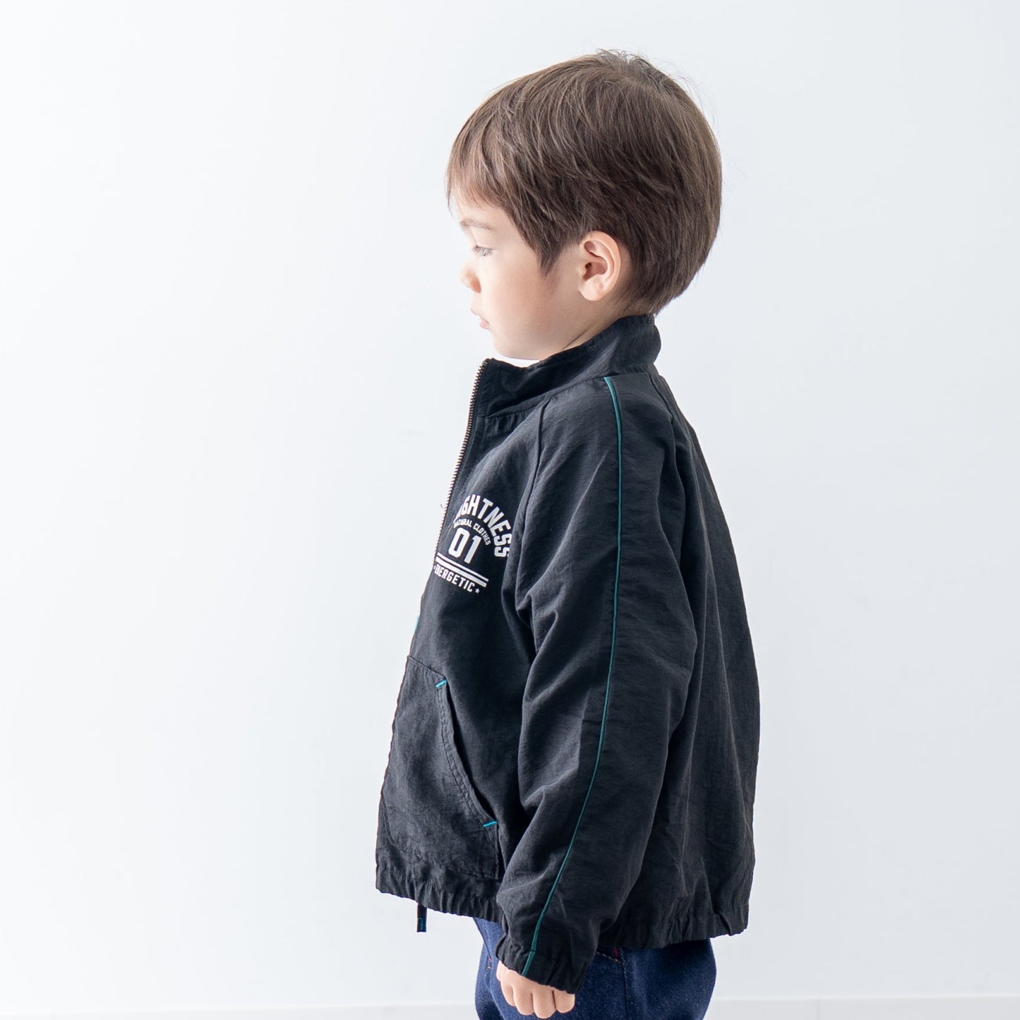 ナイロンウインドブレーカー BLACK
