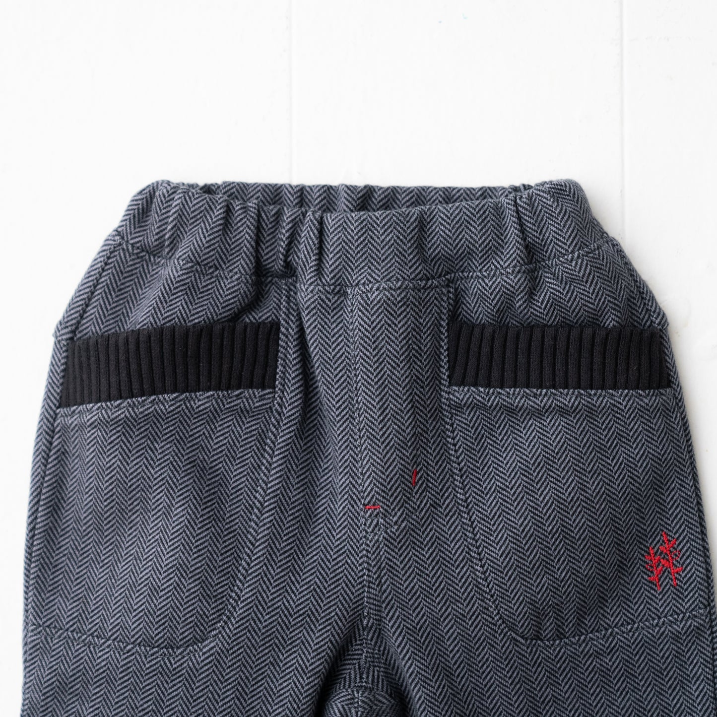 ニットへリンボーンパンツ GRAY