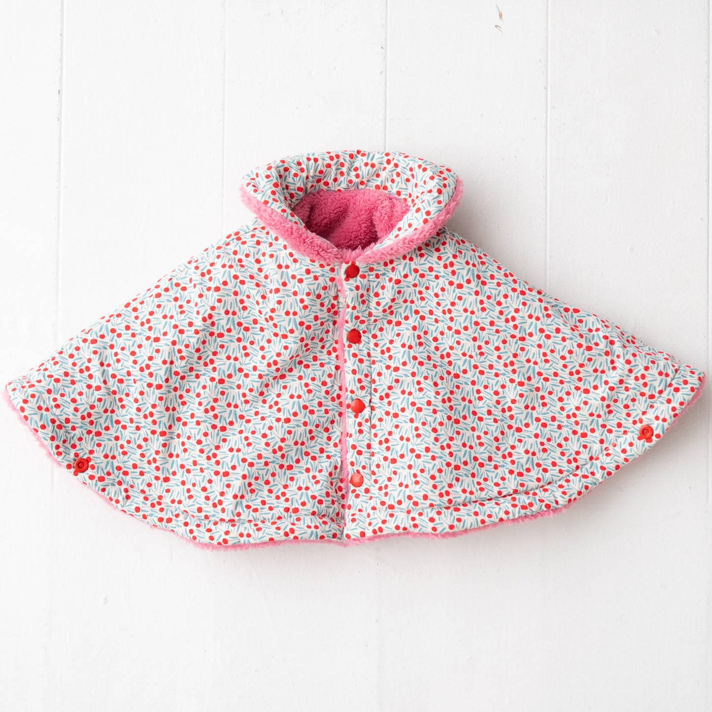 ファーリバーシブルマント PINK