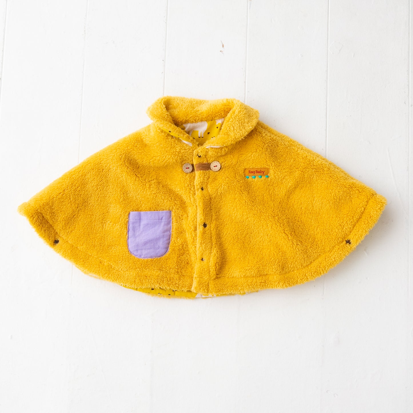 ファーリバーシブルマント YELLOW