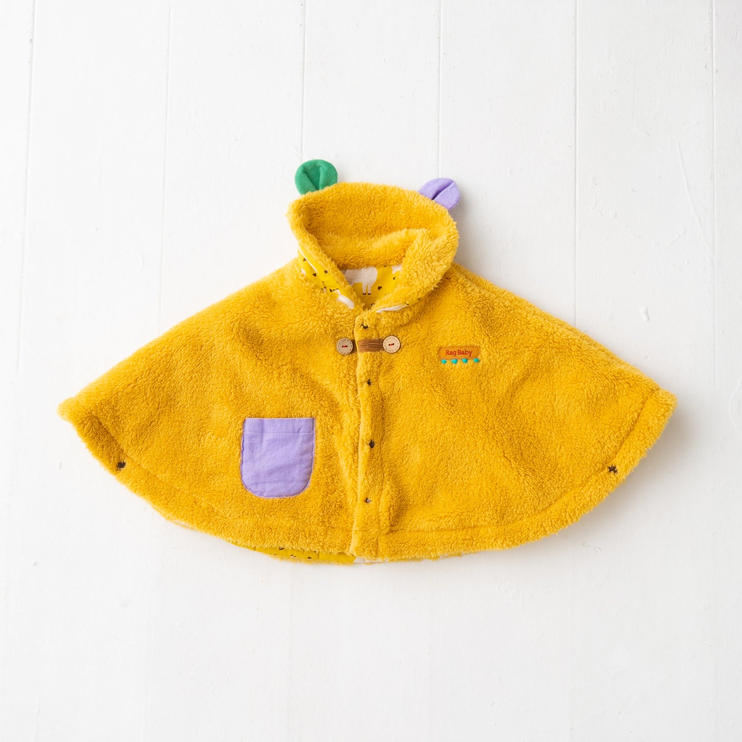 ファーリバーシブルマント YELLOW