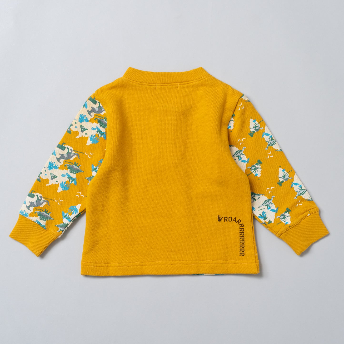 恐竜総柄プリントトレーナー YELLOW