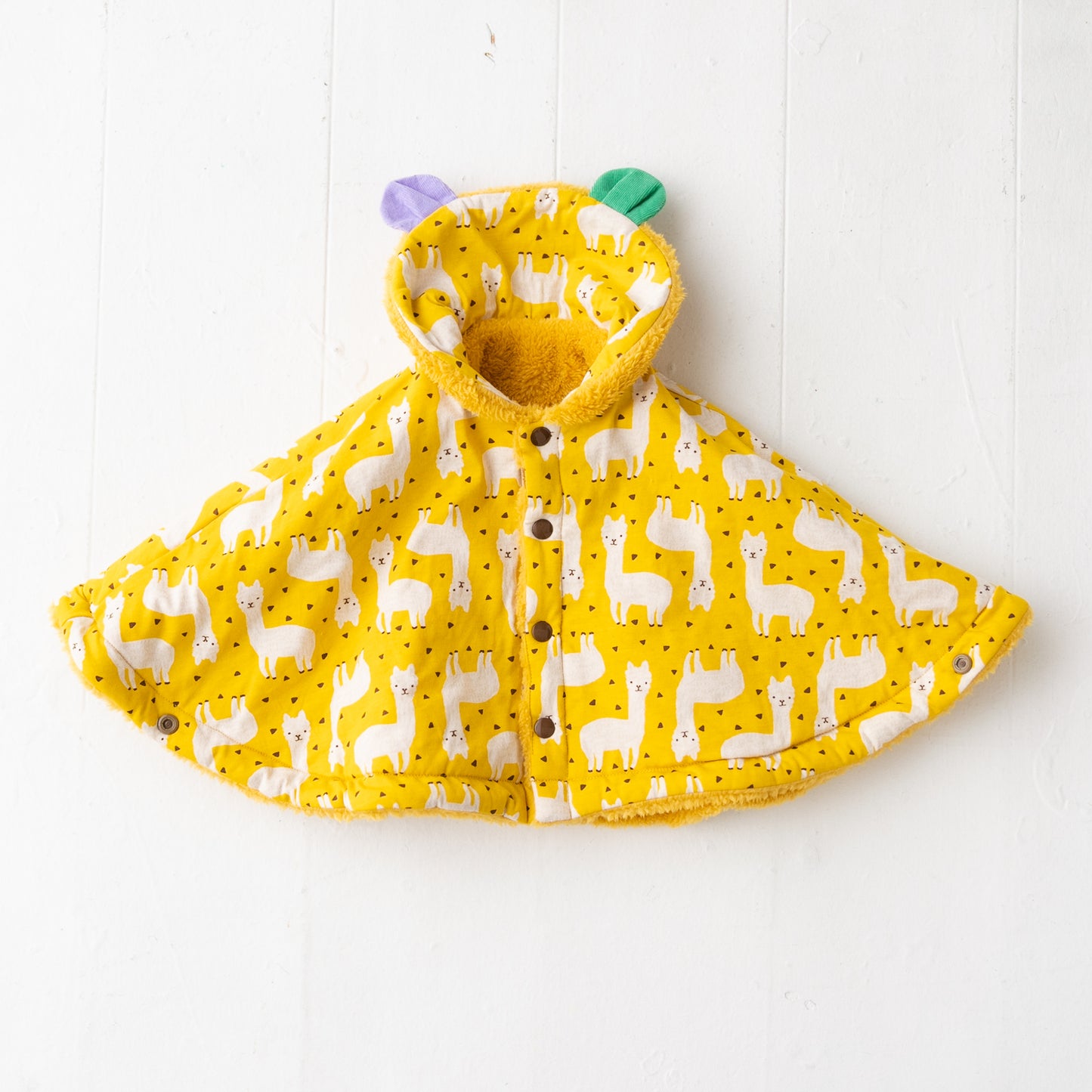 ファーリバーシブルマント YELLOW
