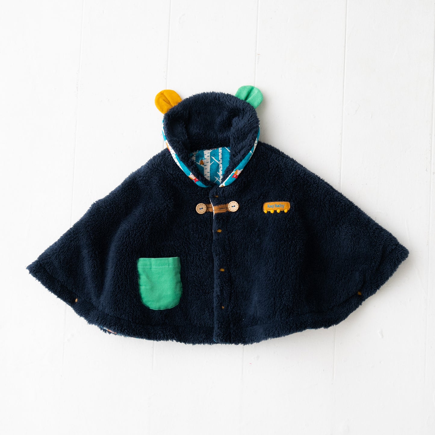ファーリバーシブルマント NAVY
