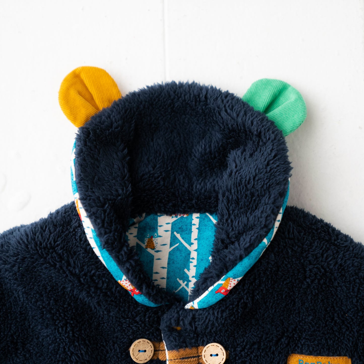 ファーリバーシブルマント NAVY